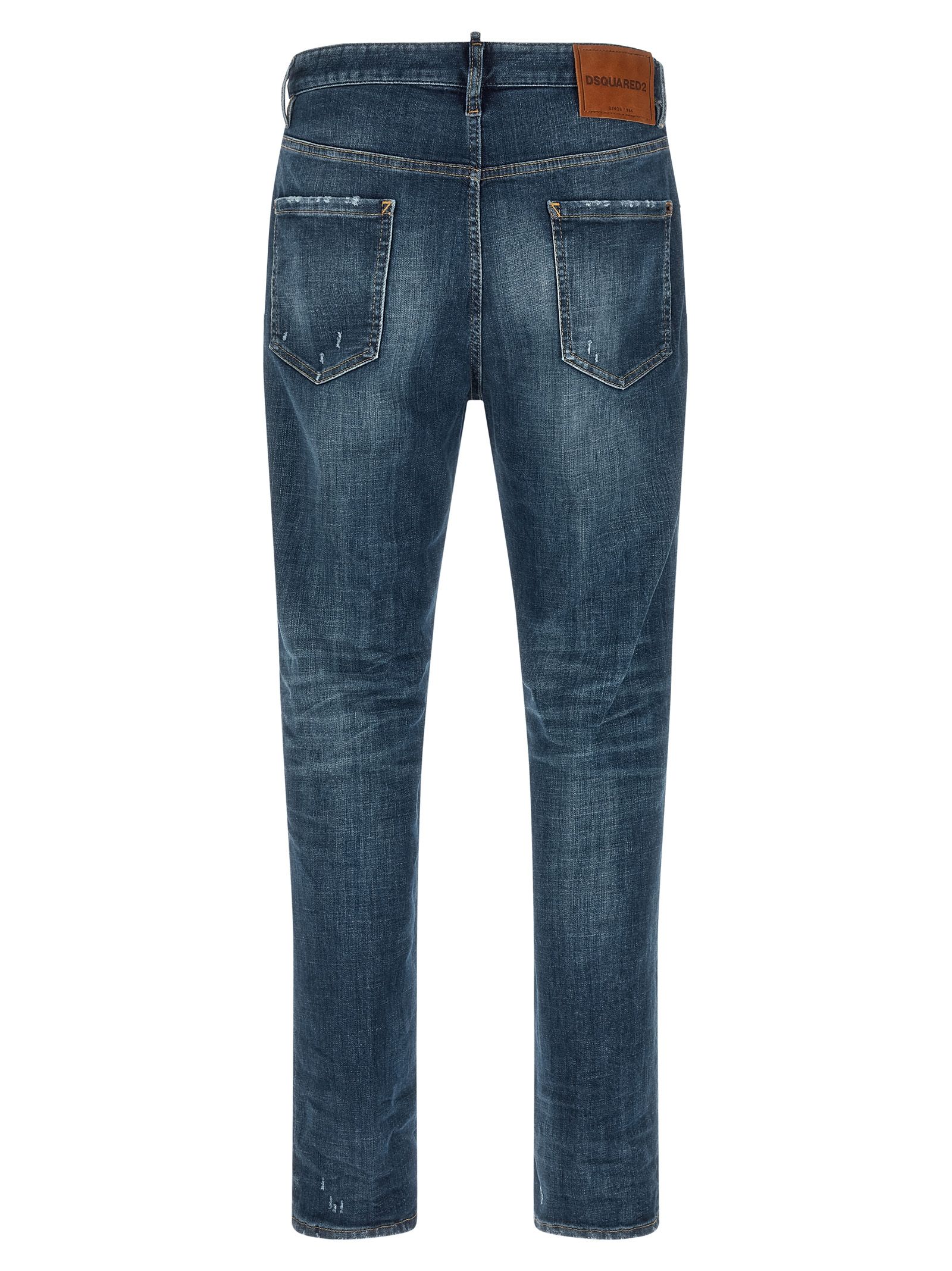 Cotton Straight-Leg Men's Jeans - Dsquared² - Modalova