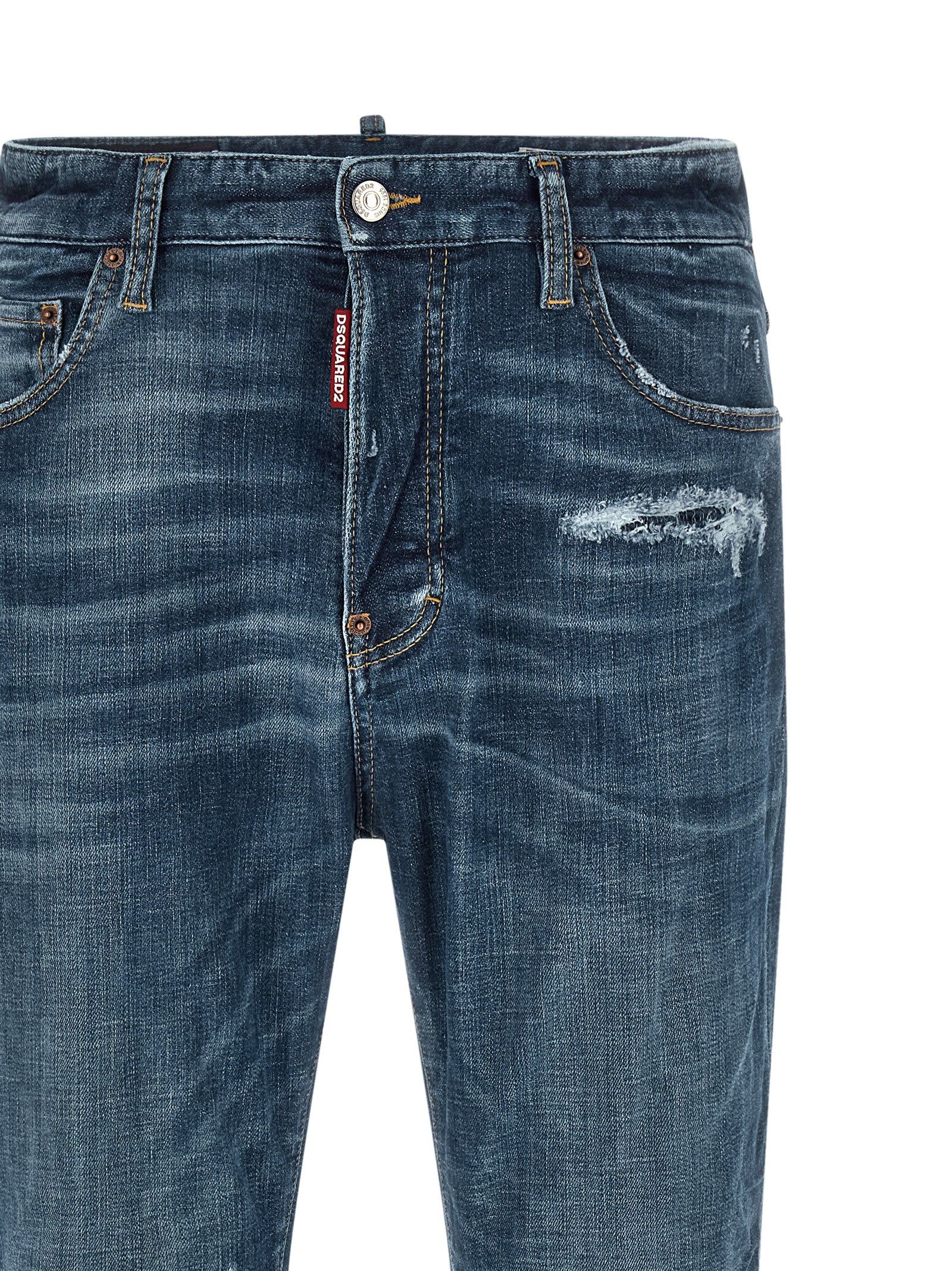 Cotton Straight-Leg Men's Jeans - Dsquared² - Modalova