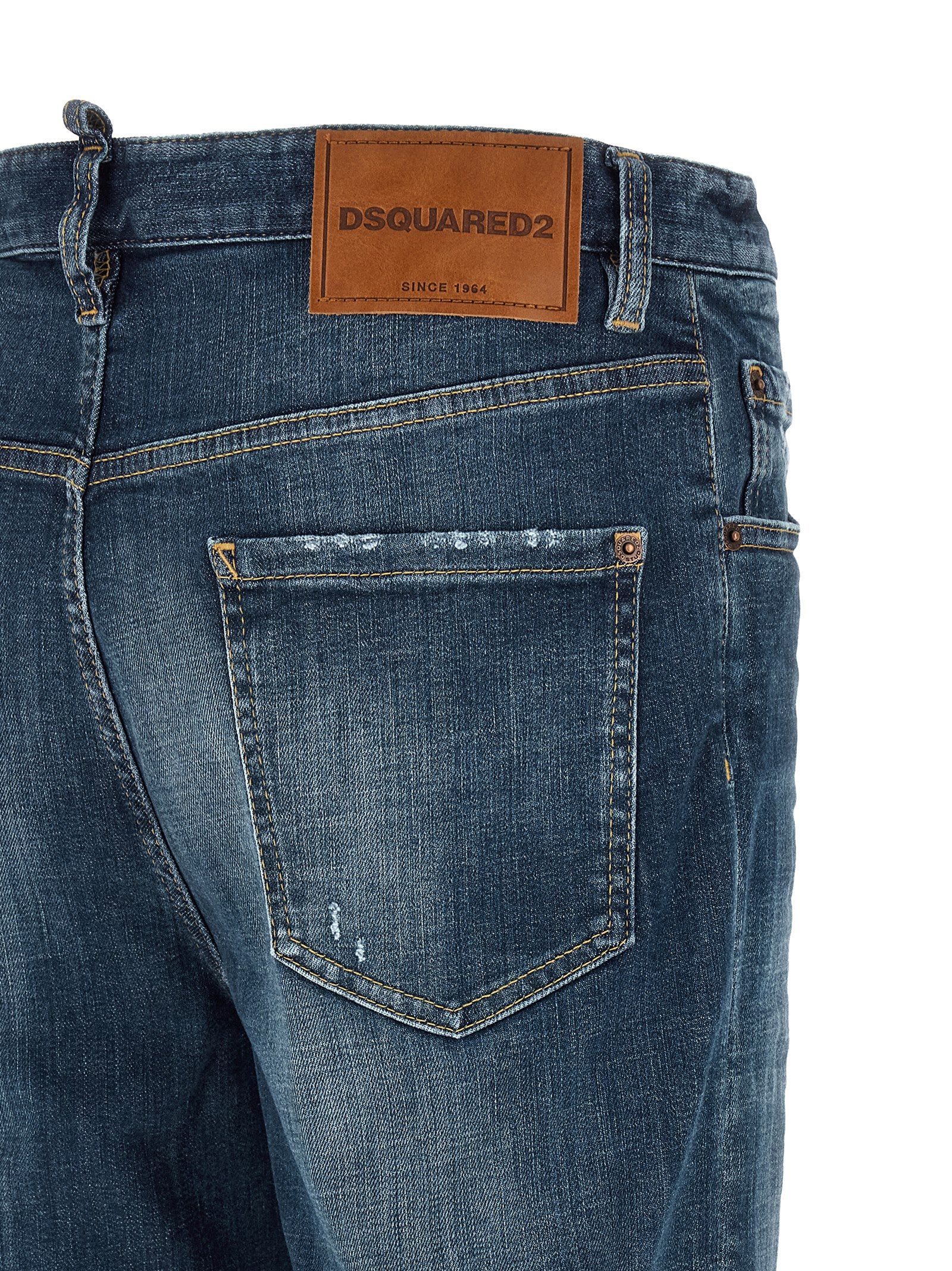 Cotton Straight-Leg Men's Jeans - Dsquared² - Modalova