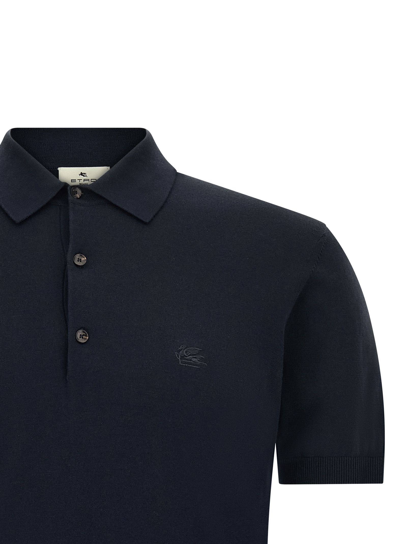 Etro Blue Cotton Polo Men's Shirt - Etro - Modalova