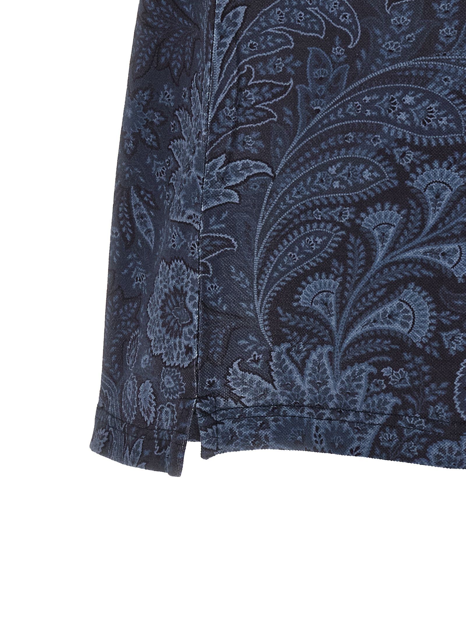 Etro Blue Cotton Polo Men's Shirt - Etro - Modalova