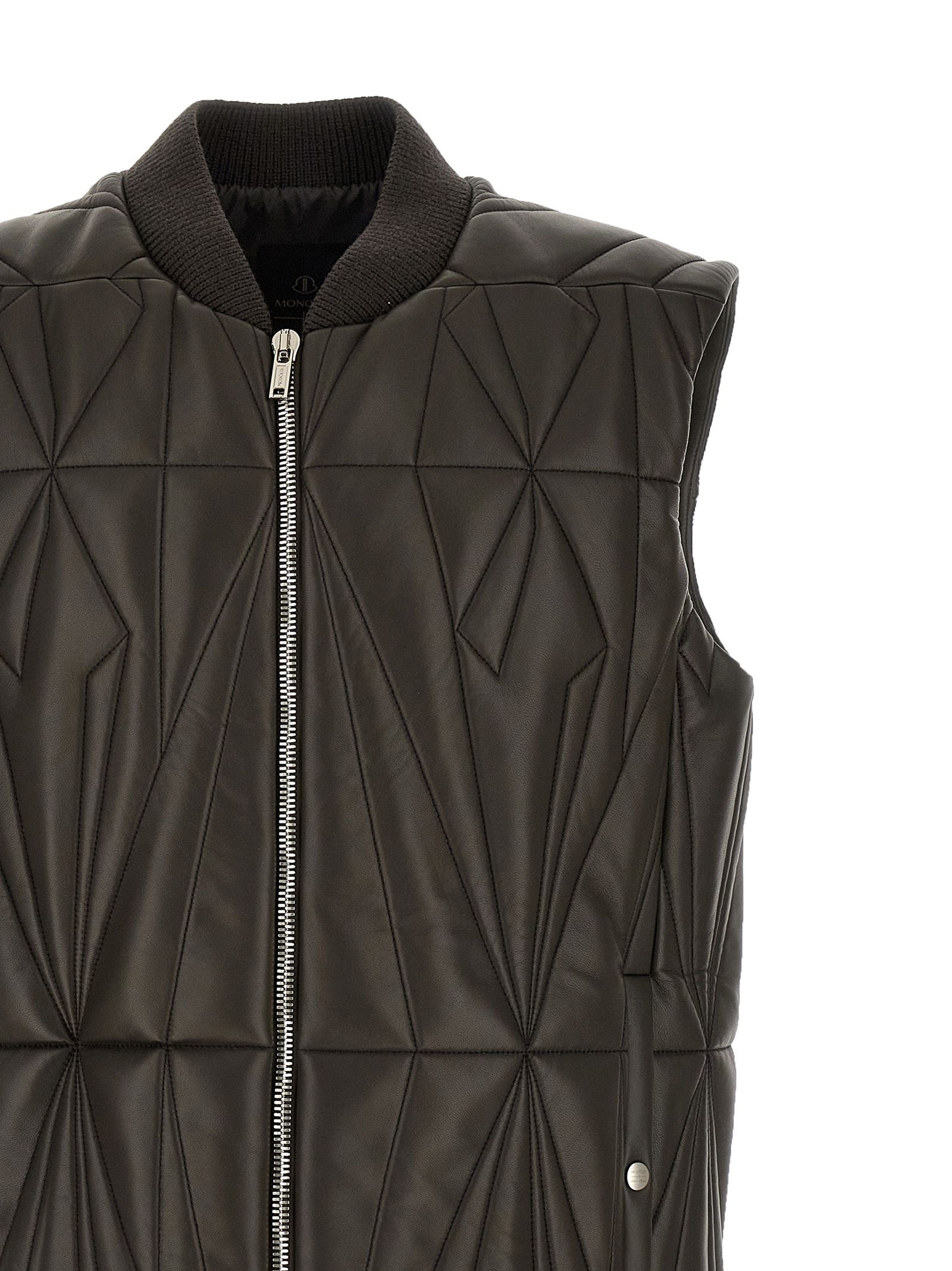 Lamb Leather Sleeveless Men's Jacket - Rick Owens - Modalova
