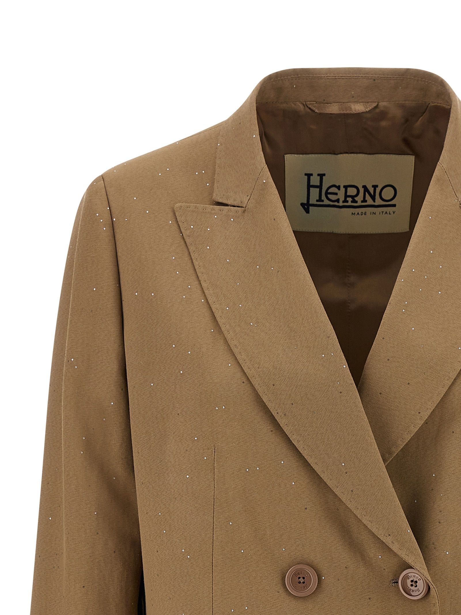 Herno Beige Viscose Women's Blazer - Herno - Modalova