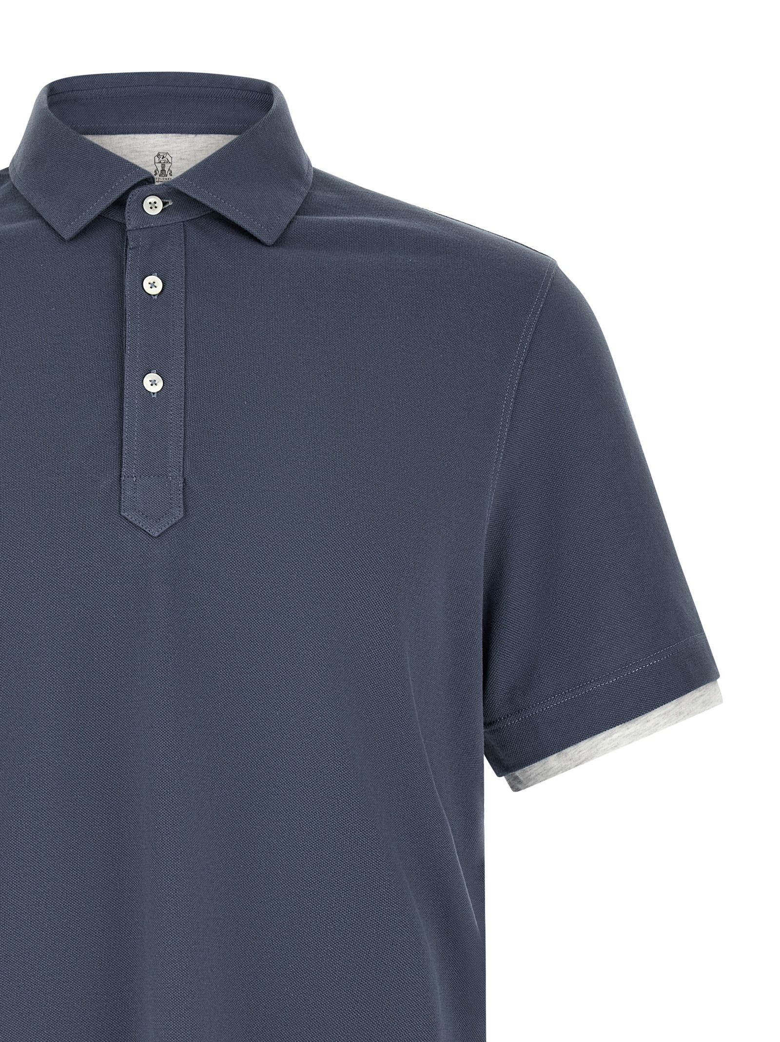 Cotton Polo Men's Shirt - Brunello Cucinelli - Modalova