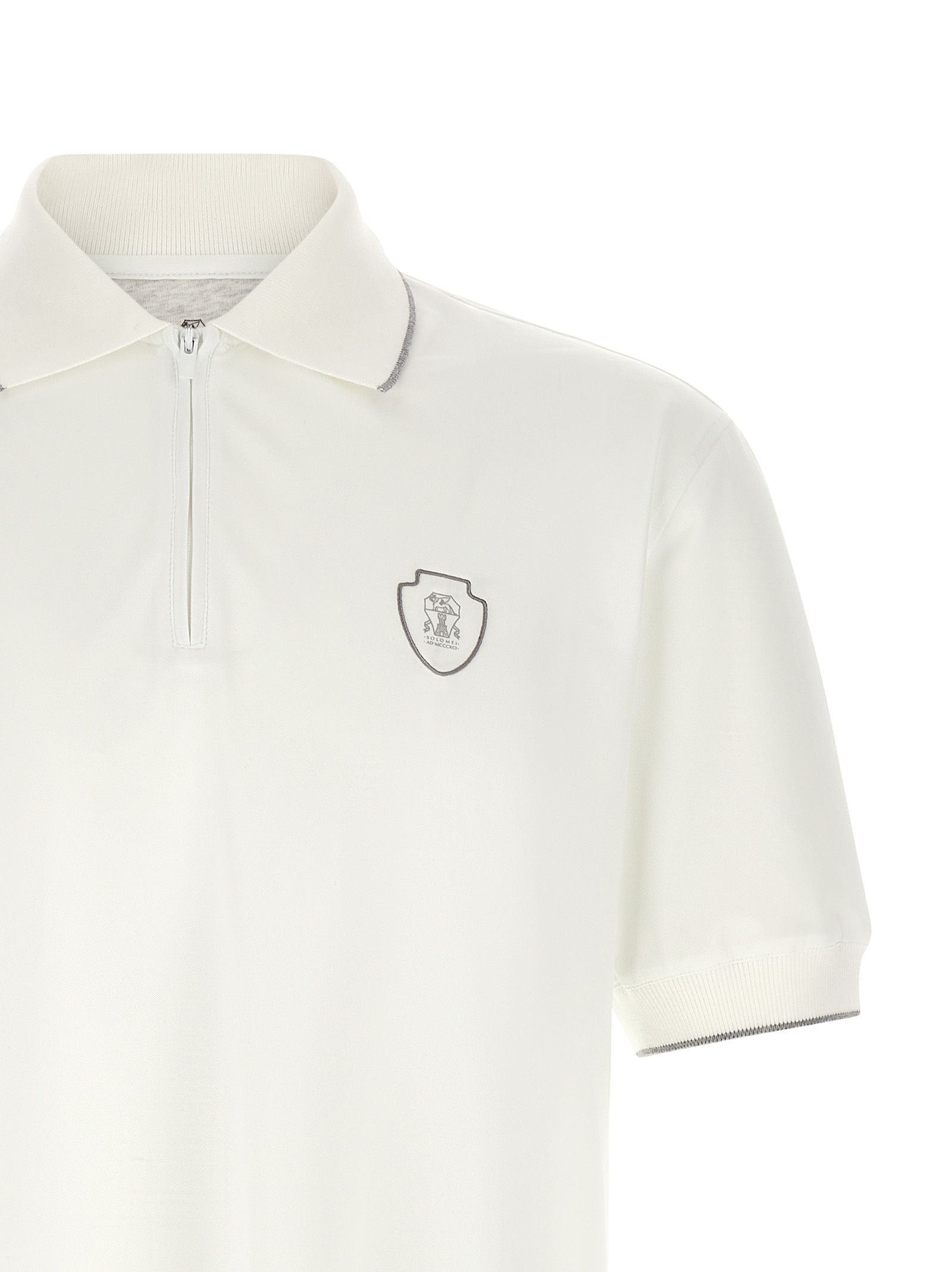 Polyamide Polo Men's Shirt - Brunello Cucinelli - Modalova