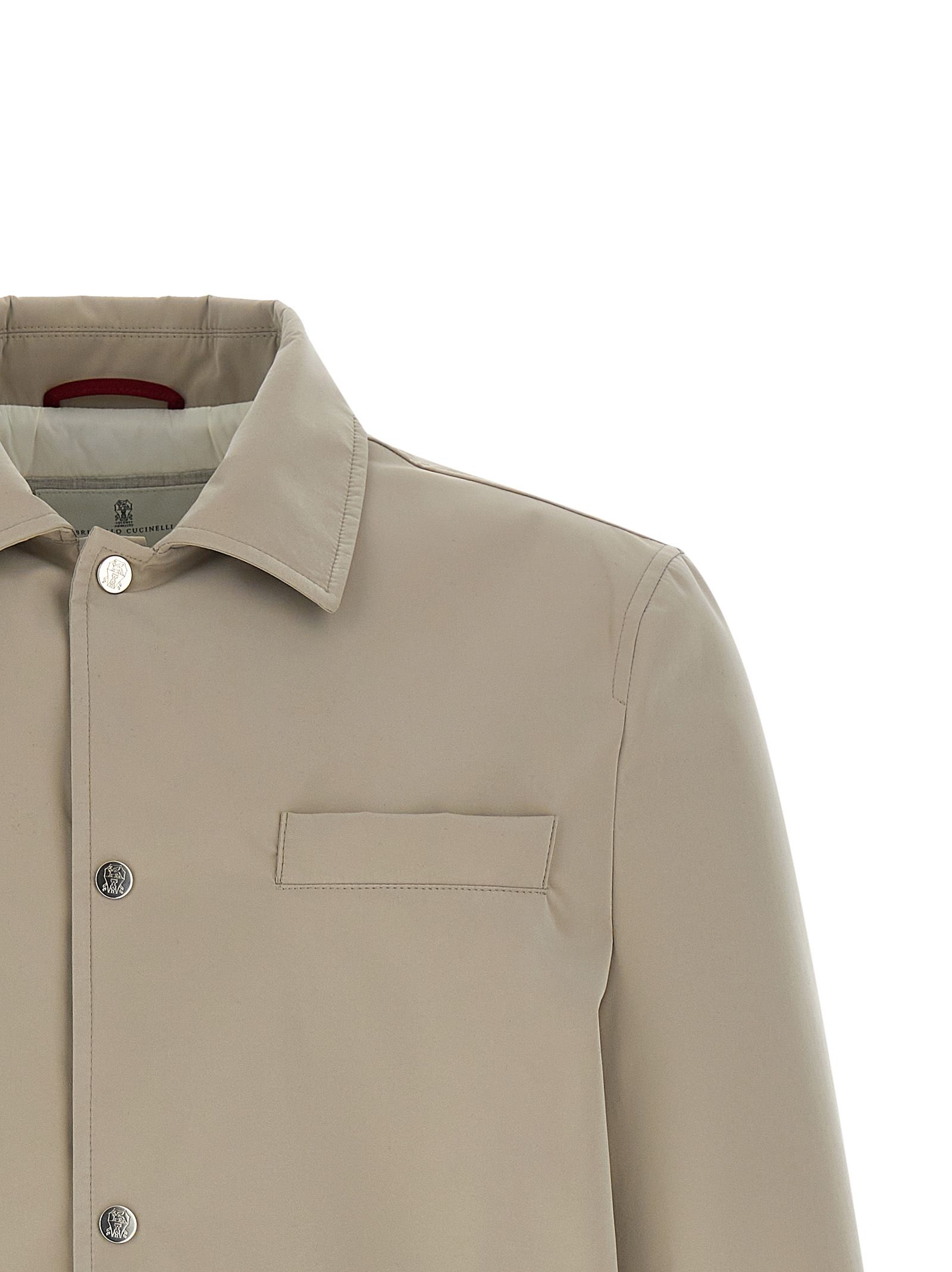 Polyester Full-Length Men's Jacket - Brunello Cucinelli - Modalova