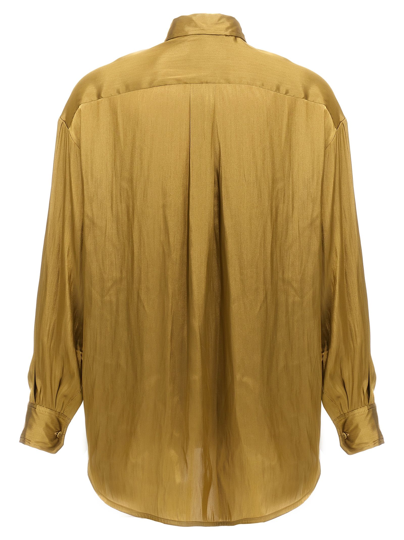 NUDE Gold Polyester Women's Blouse - NUDE - Modalova