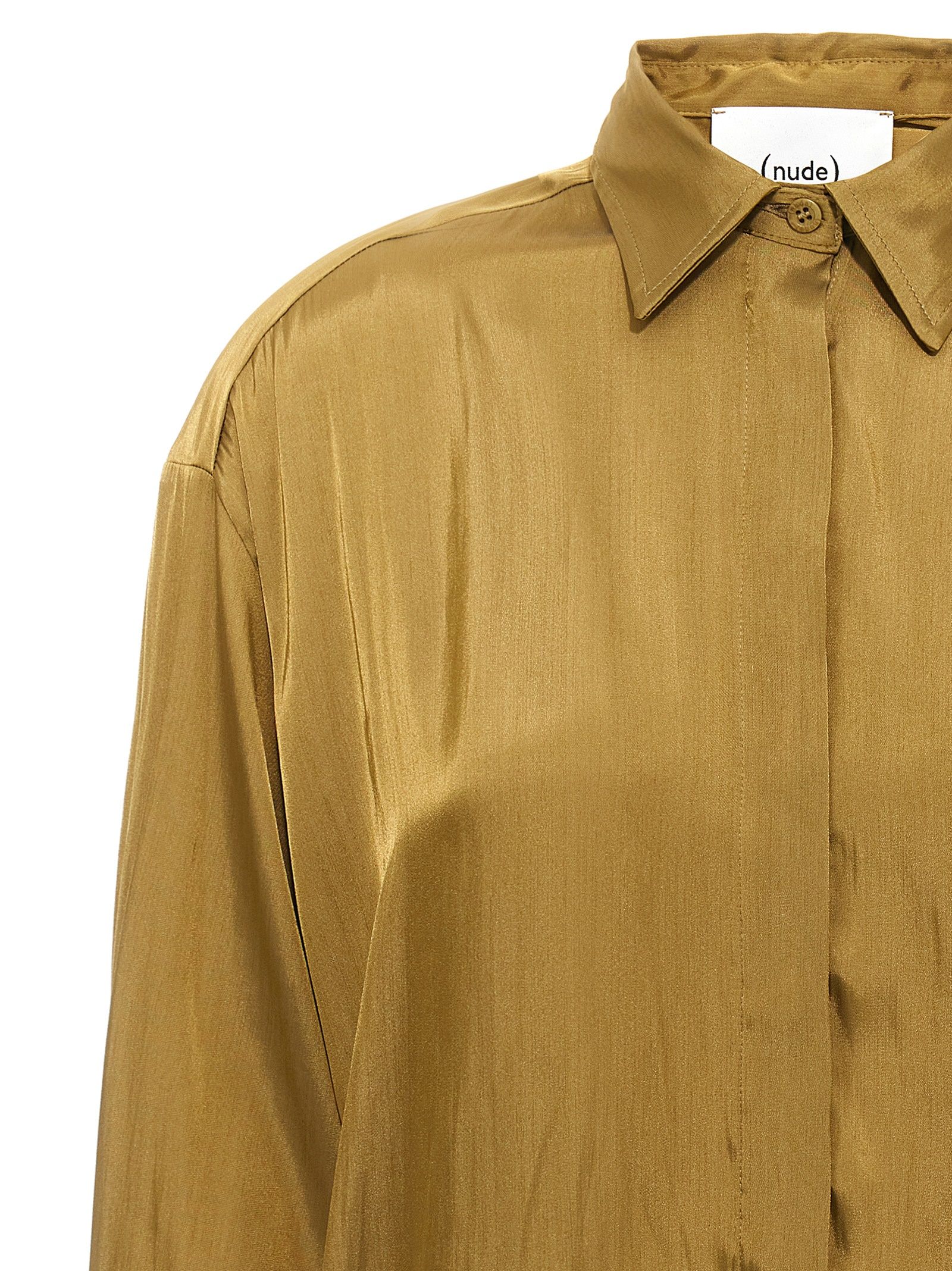 NUDE Gold Polyester Women's Blouse - NUDE - Modalova