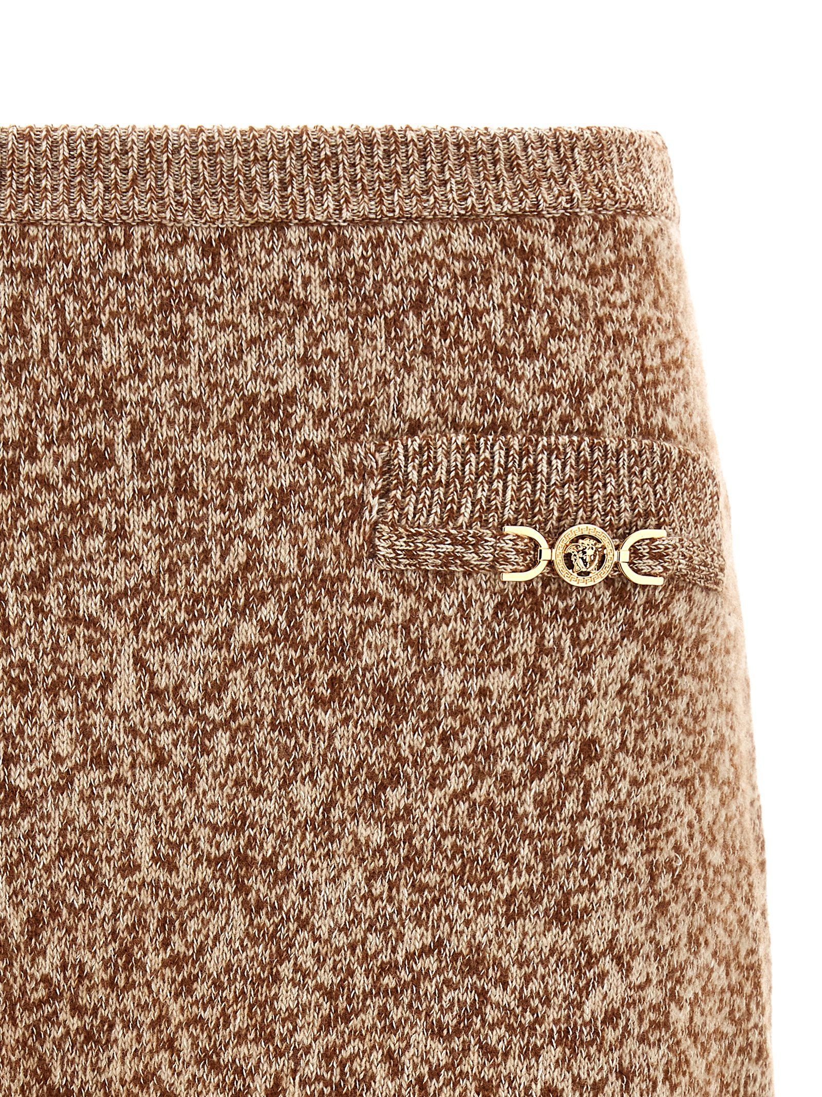 Virgin Wool Long Women's Skirt - Versace - Modalova