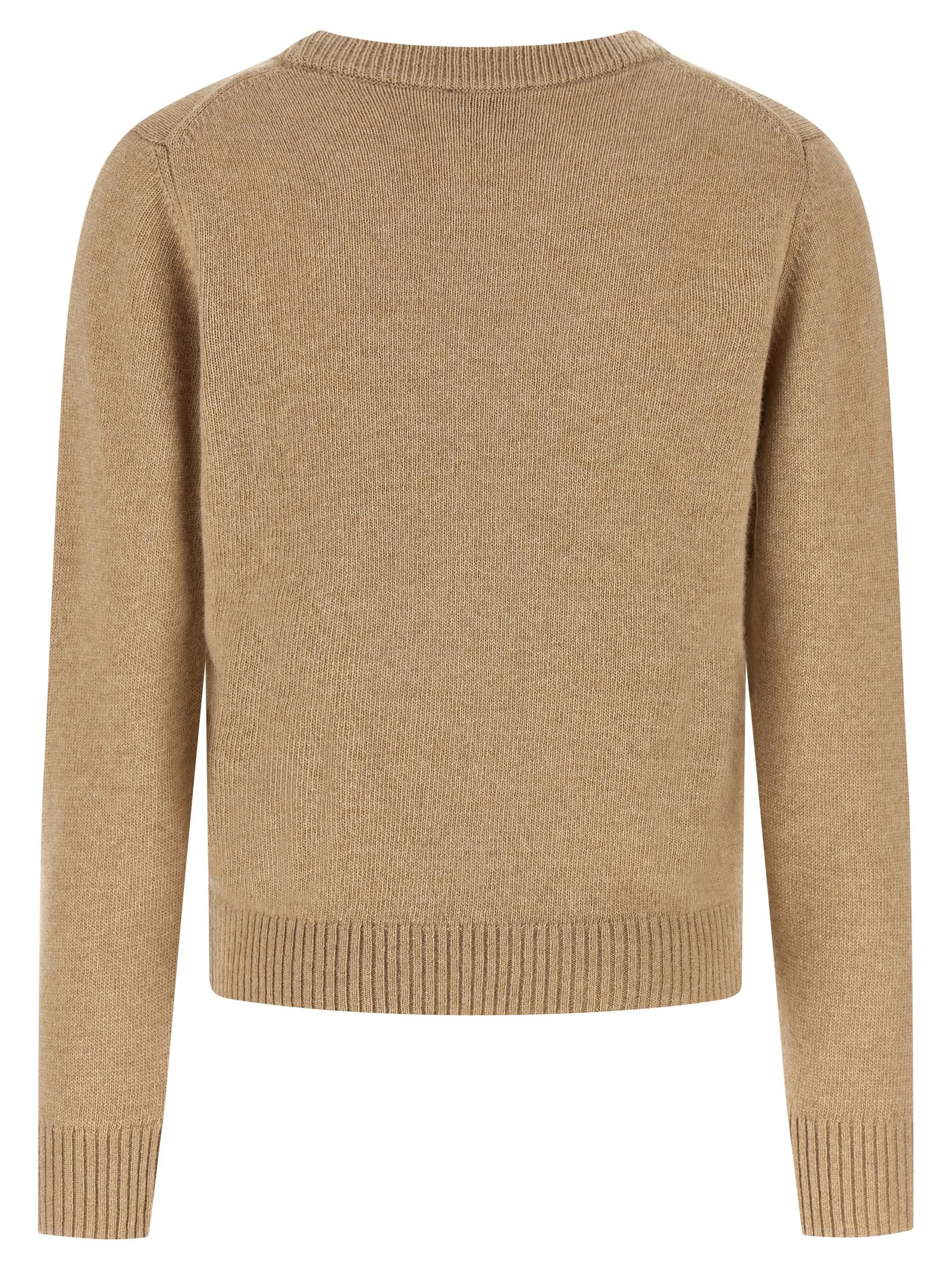 Ganni Beige Wool Women's Cardigan - Ganni - Modalova