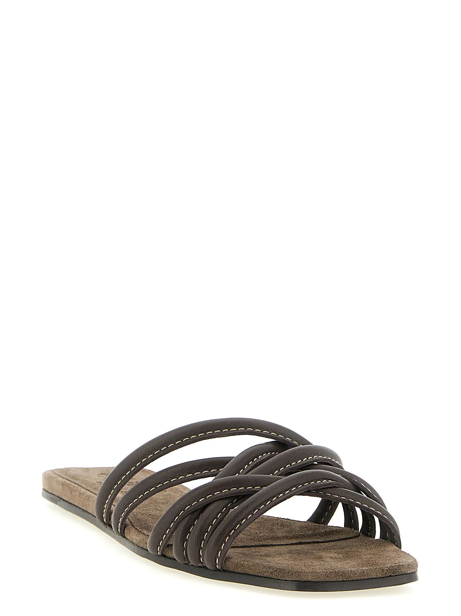 Lamb Leather Women's Slides - Brunello Cucinelli - Modalova