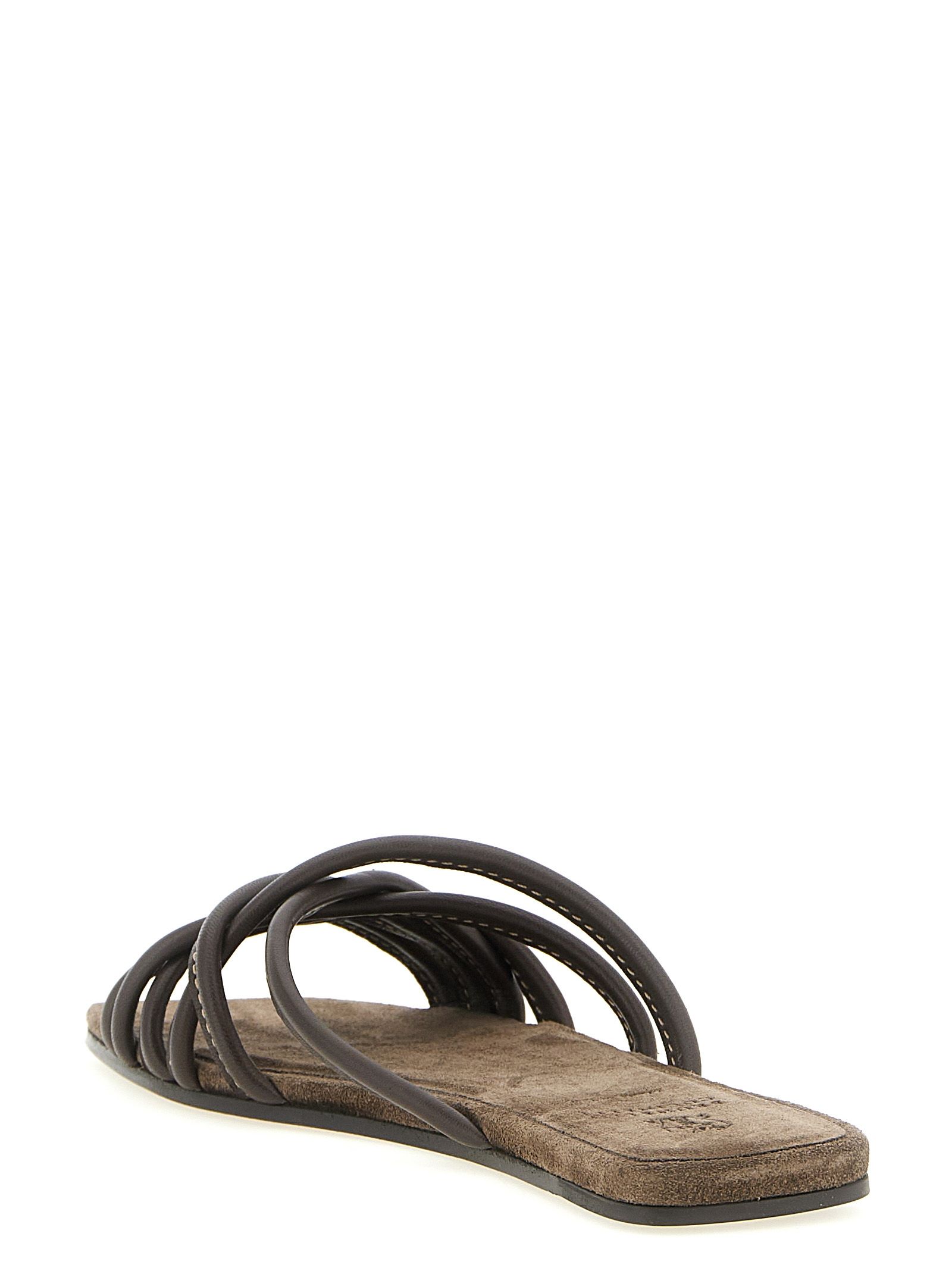 Lamb Leather Women's Slides - Brunello Cucinelli - Modalova