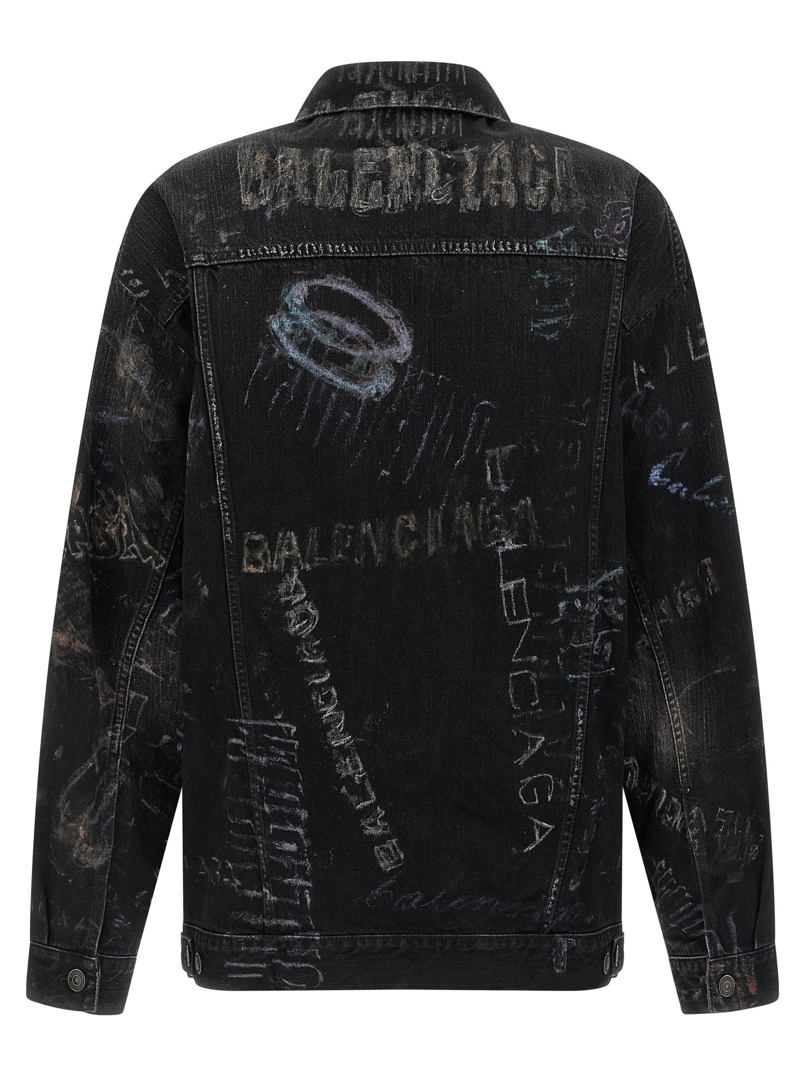 Cotton Denim Men's Jacket - Balenciaga - Modalova