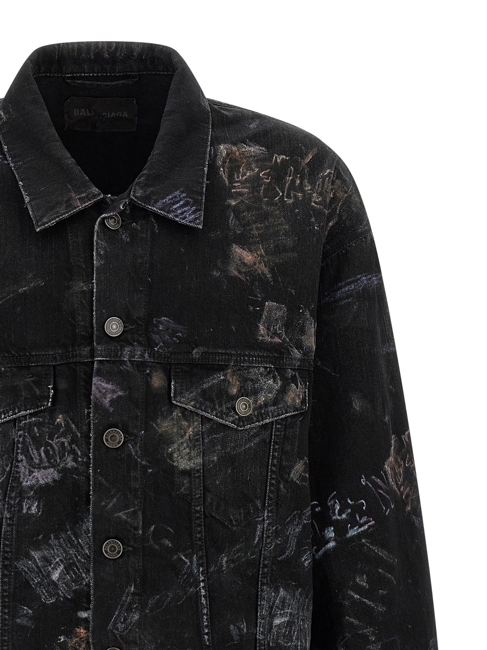 Cotton Denim Men's Jacket - Balenciaga - Modalova
