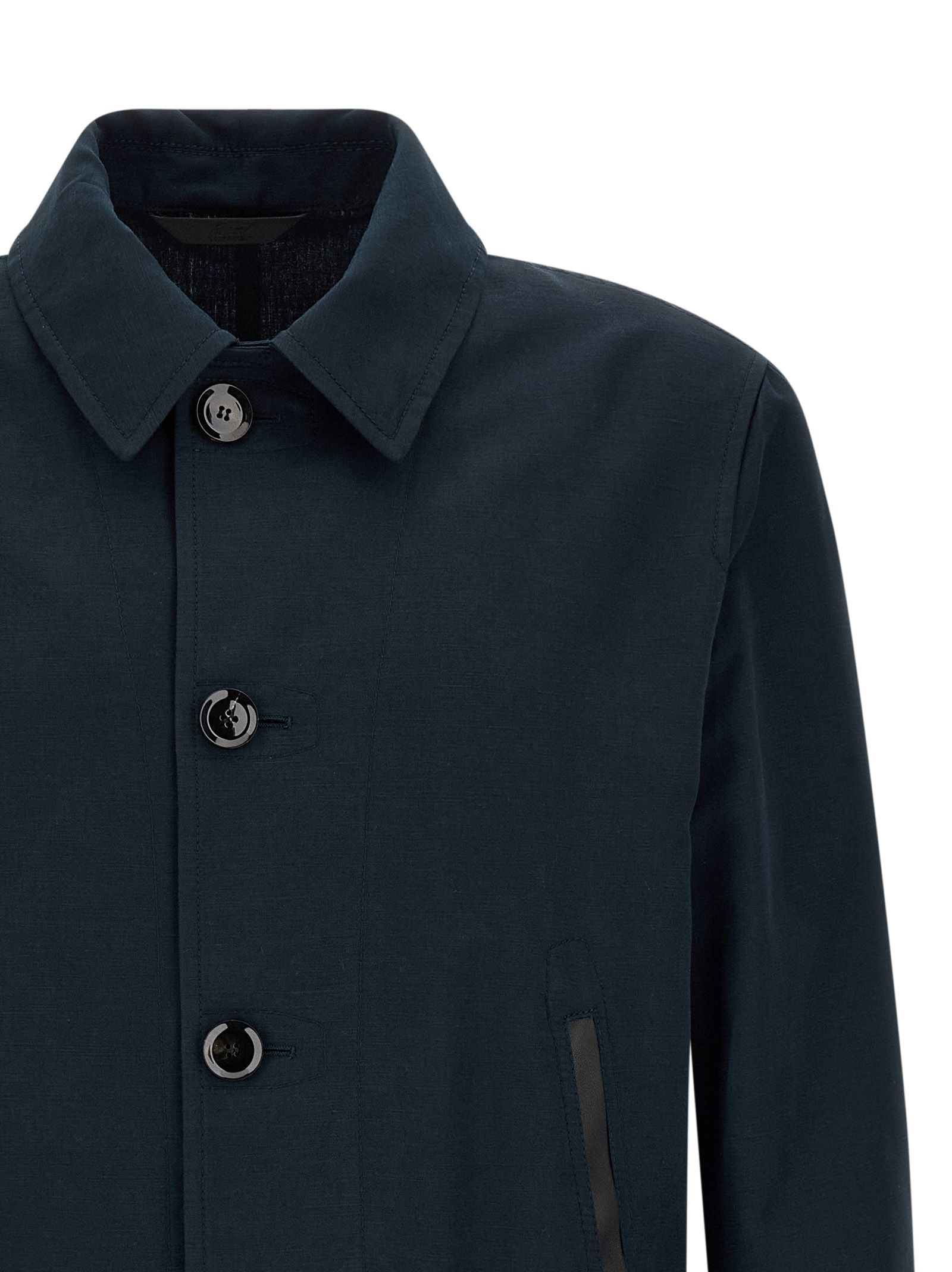 Linen Full-Length Men's Jacket - Brioni - Modalova