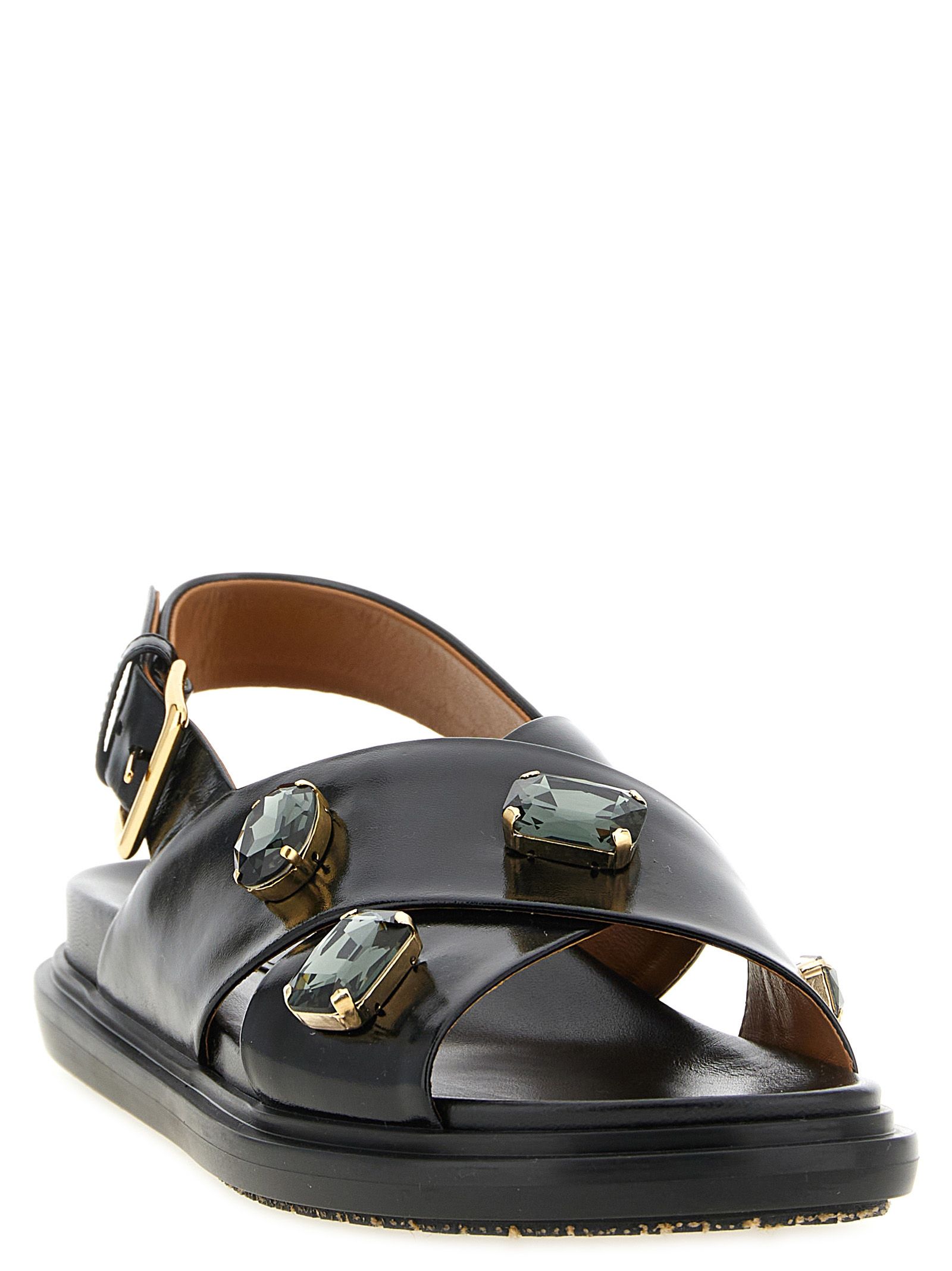 Lamb Leather Flat Women's Sandals - Marni - Modalova