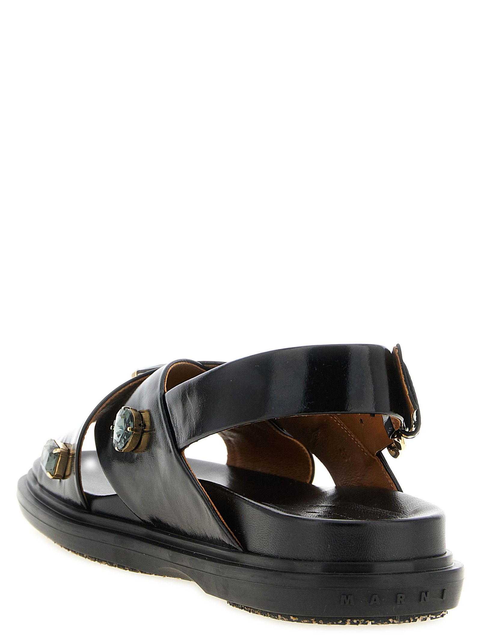 Lamb Leather Flat Women's Sandals - Marni - Modalova