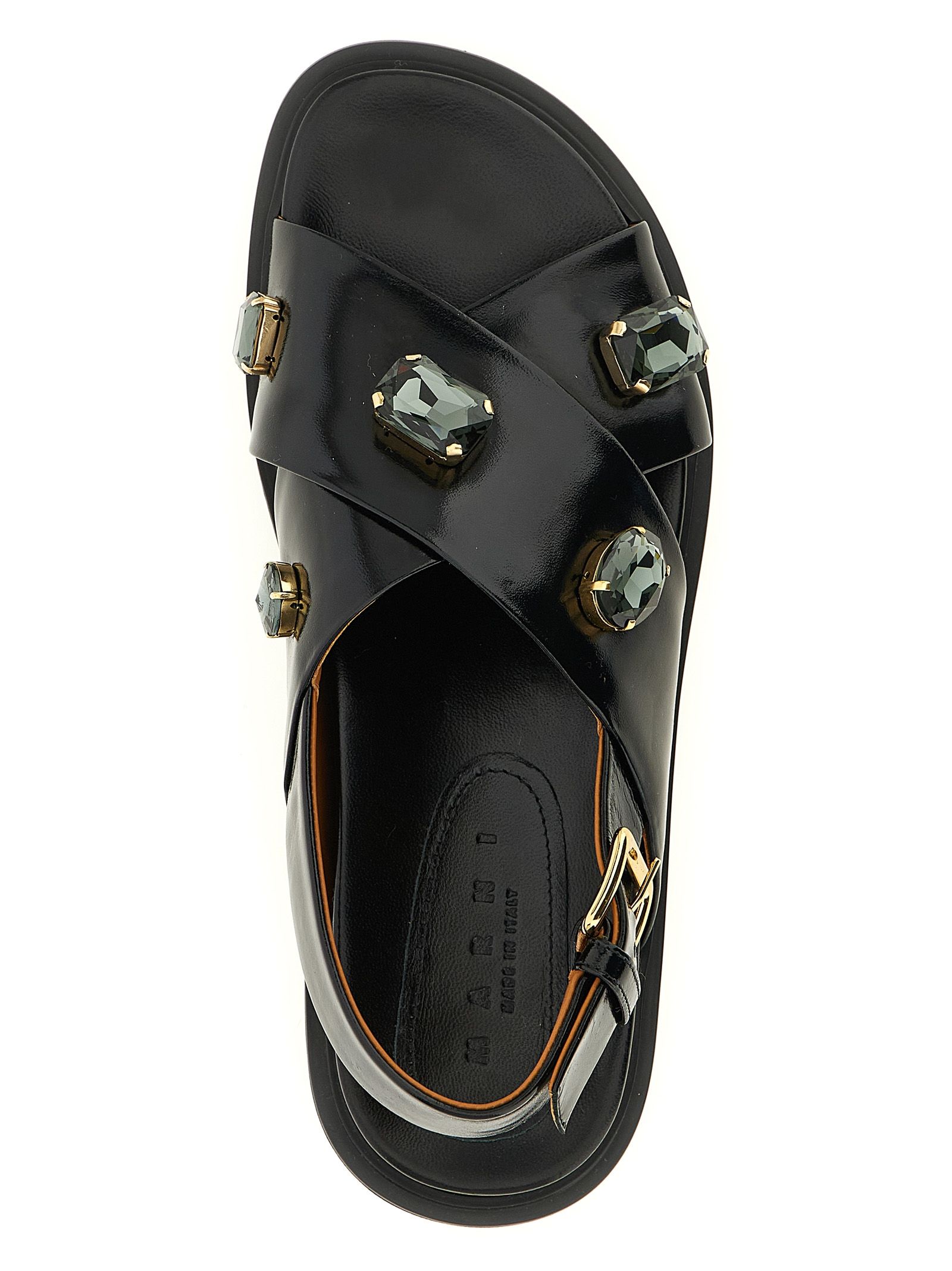 Lamb Leather Flat Women's Sandals - Marni - Modalova