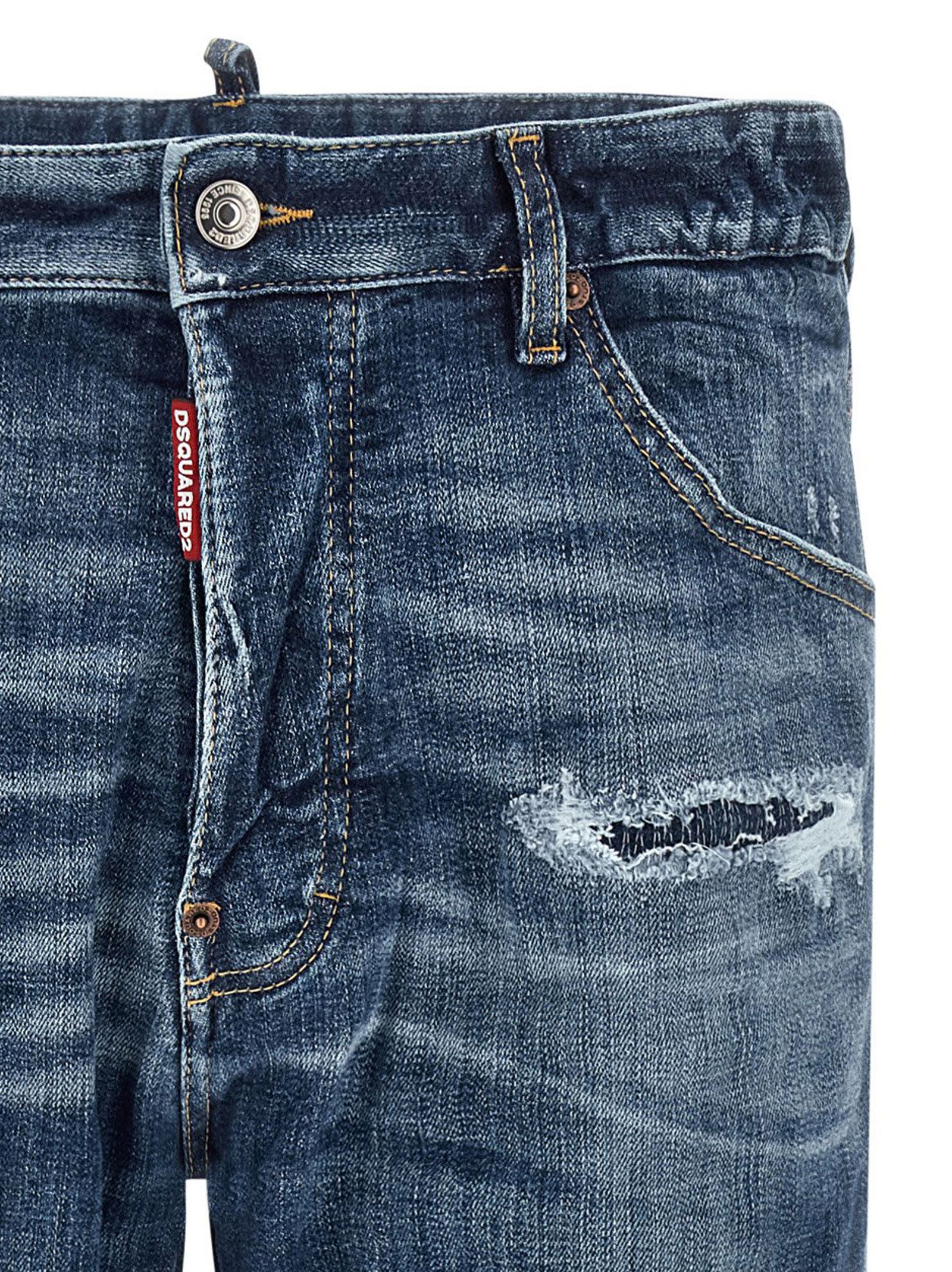 Cotton Slim Fit Men's Jeans - Dsquared² - Modalova
