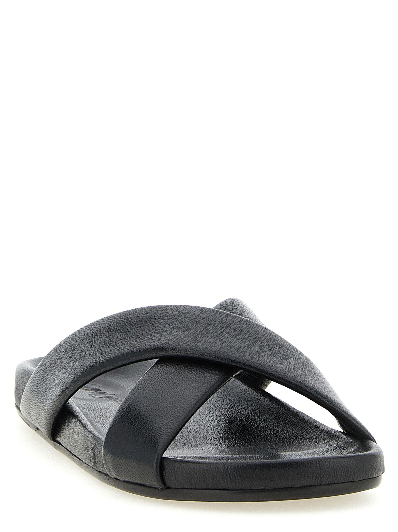 Lamb Leather Men's Slides - Saint Laurent - Modalova