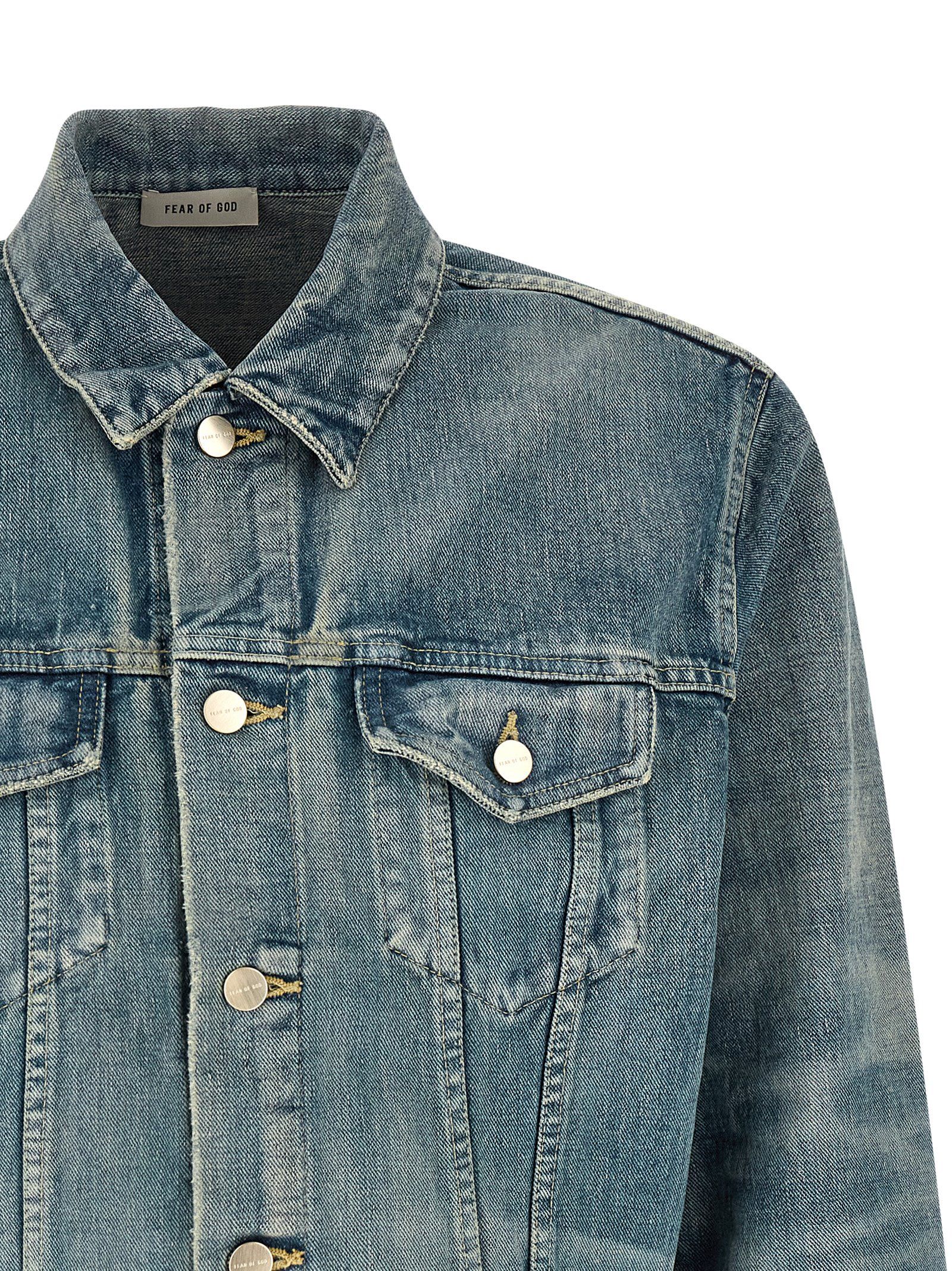 Cotton Denim Men's Jacket - Fear Of God - Modalova