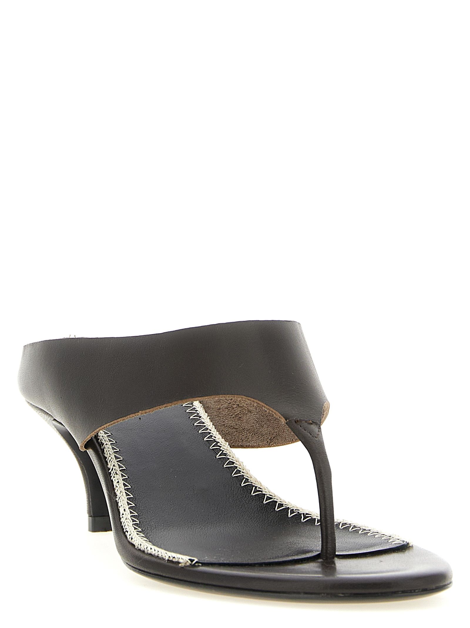 Leather Stiletto Heel Women's Sandals - Magda Butrym - Modalova