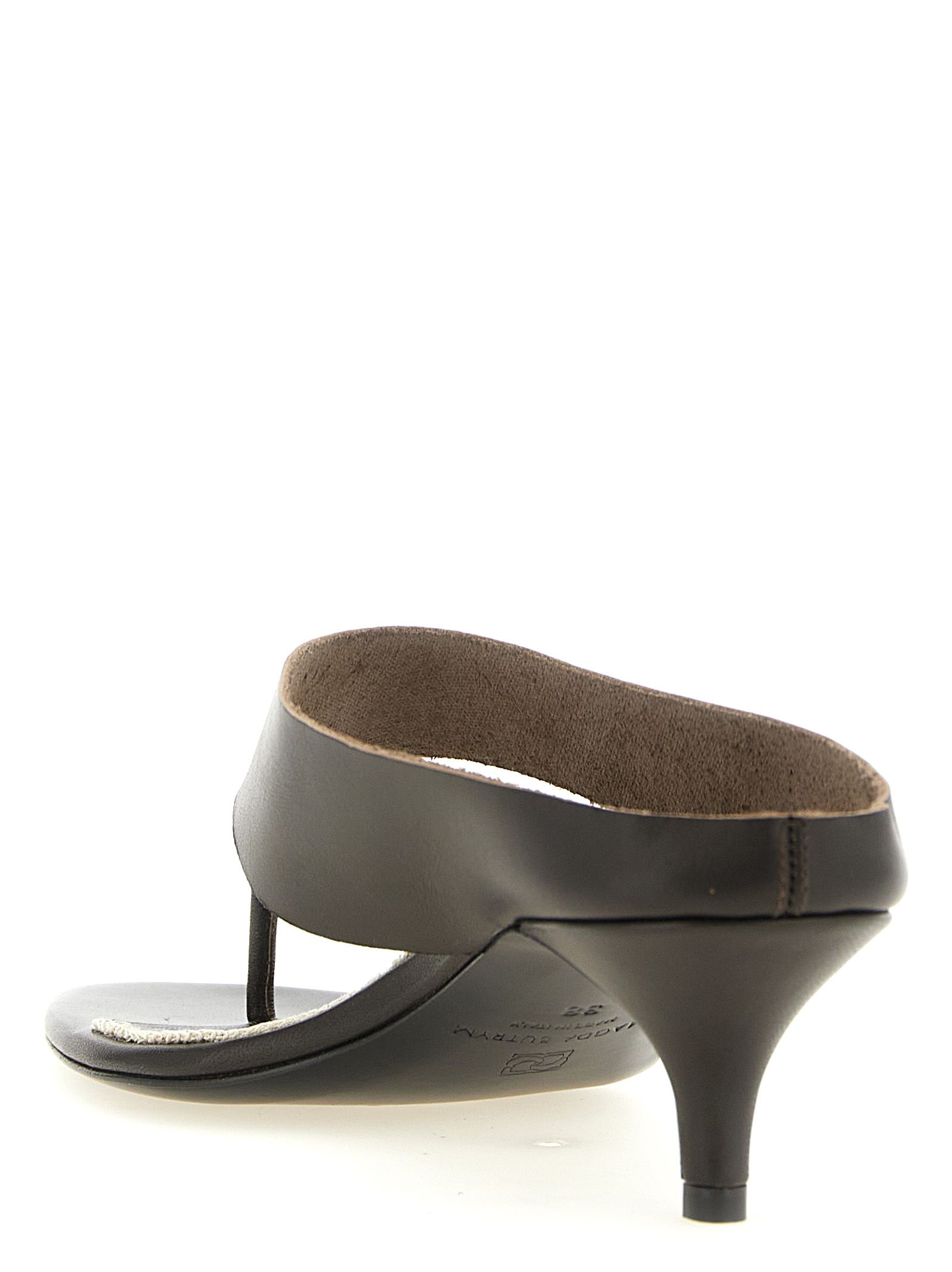 Leather Stiletto Heel Women's Sandals - Magda Butrym - Modalova
