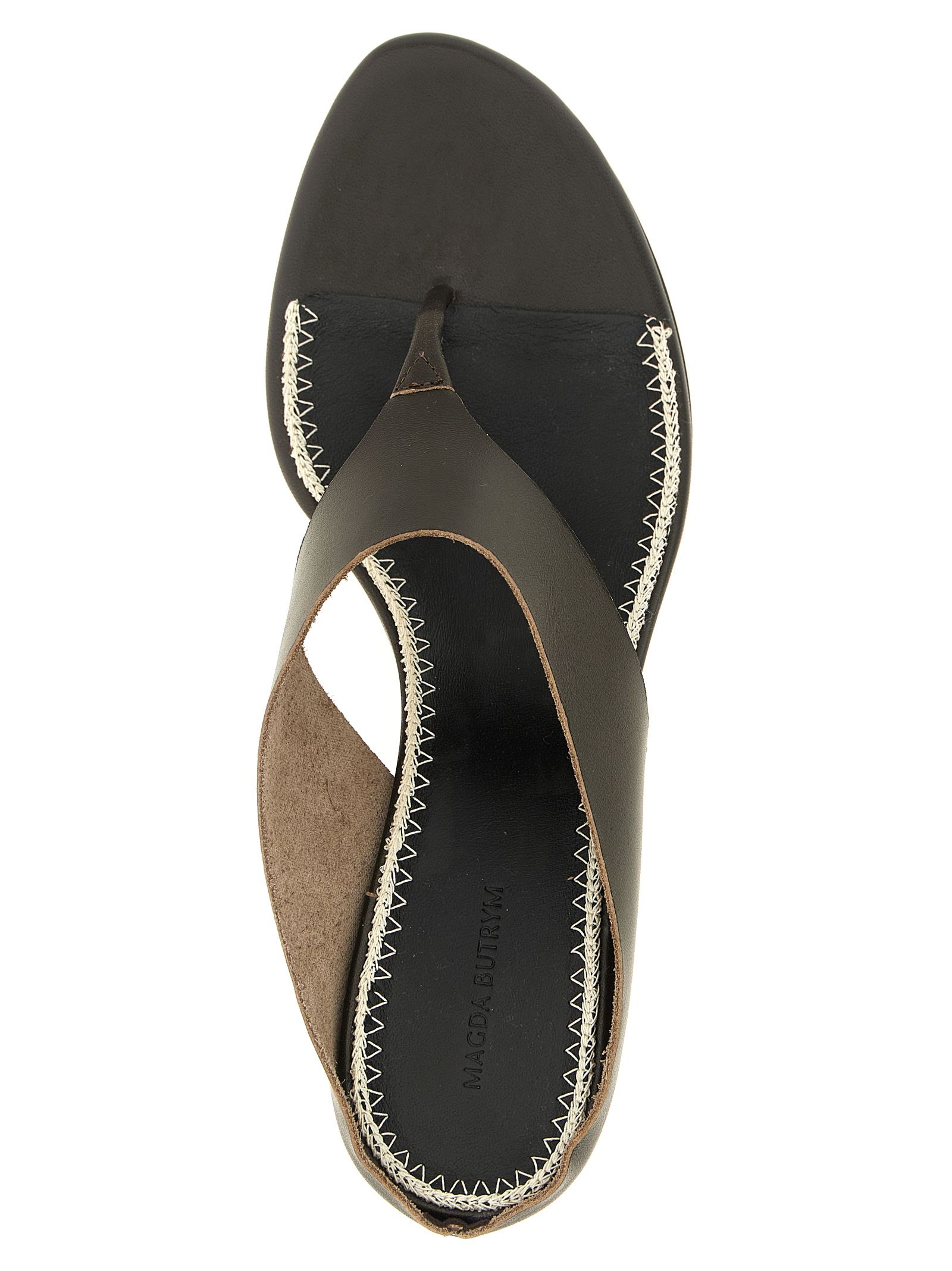 Leather Stiletto Heel Women's Sandals - Magda Butrym - Modalova