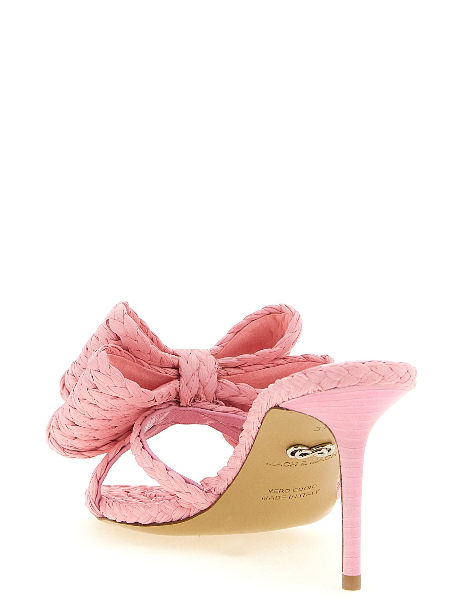 Raffia Stiletto Heel Women's Sandals - MACH & MACH - Modalova