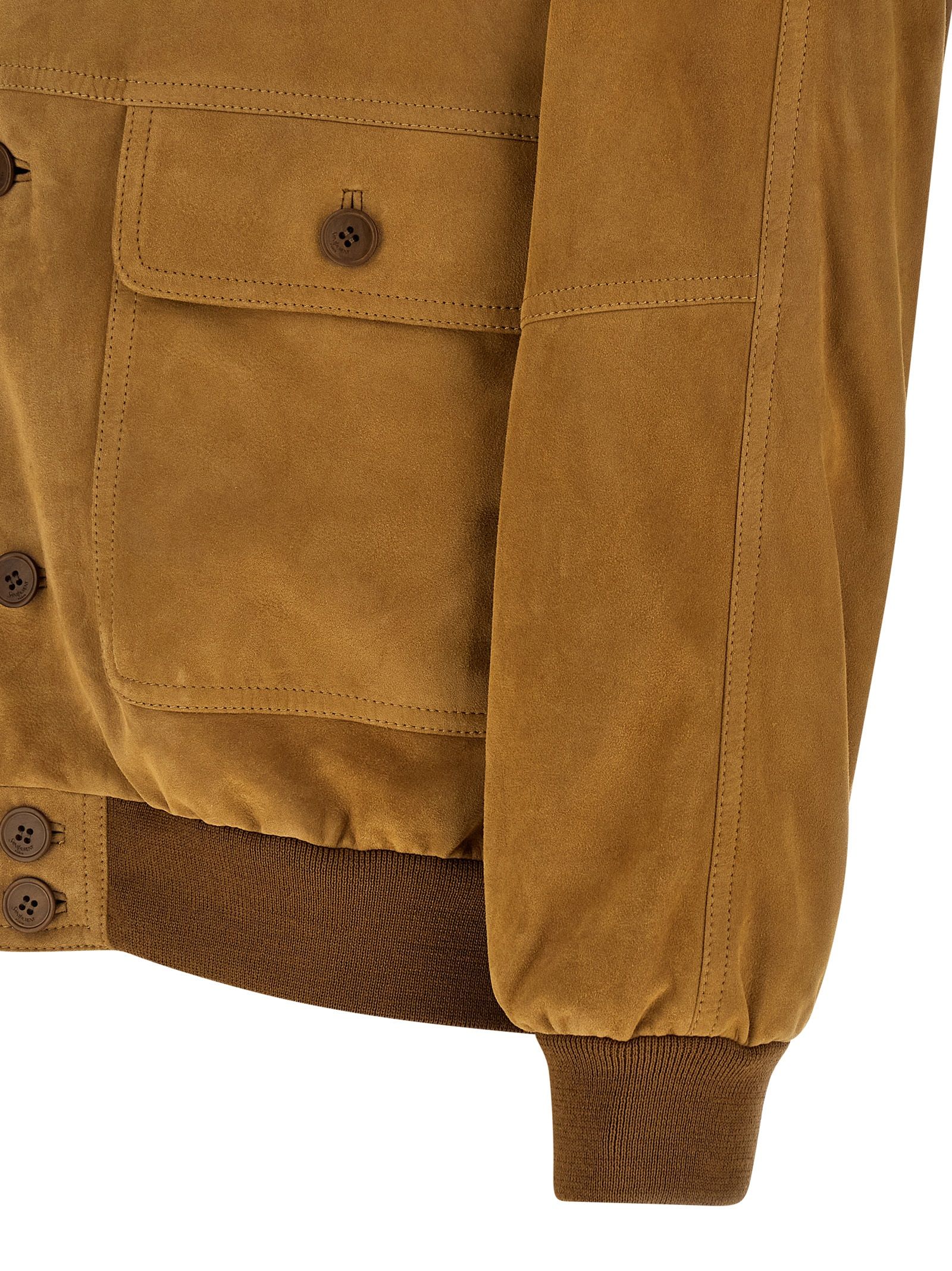Lamb Leather Leather Men's Jacket - Saint Laurent - Modalova