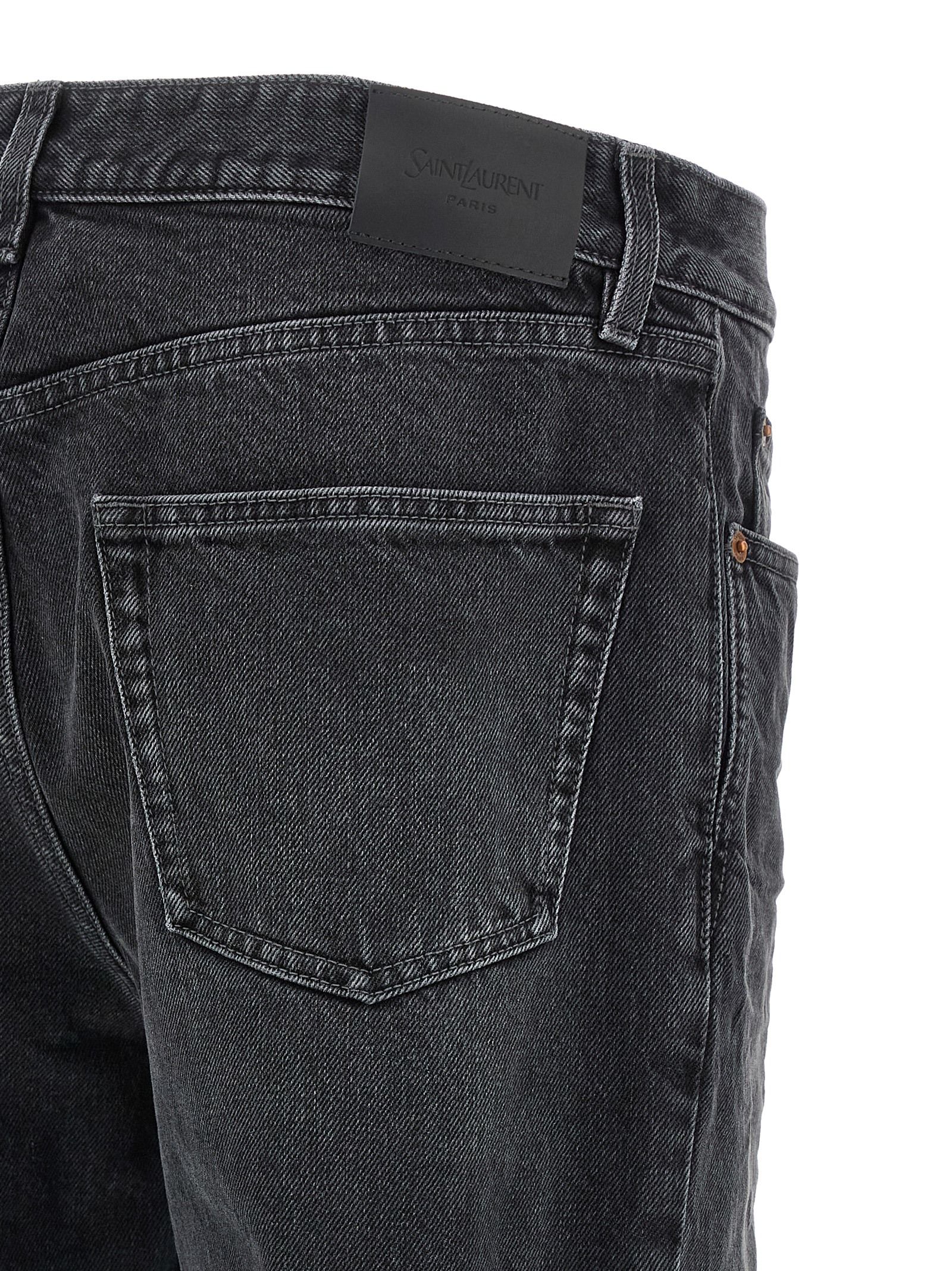 Cotton Straight-Leg Men's Jeans - Saint Laurent - Modalova