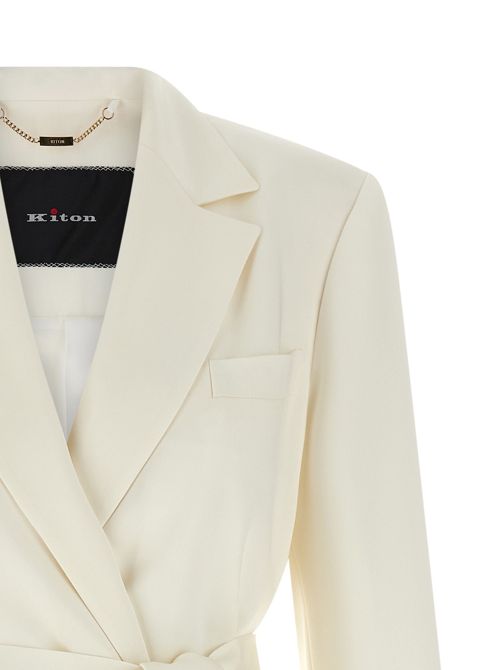 Kiton White Silk Women's Blazer - Kiton - Modalova