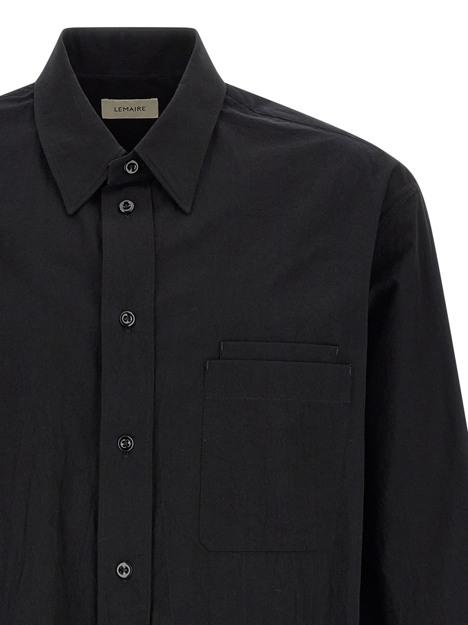 Lemaire Black Cotton Men's Blouse - Lemaire - Modalova