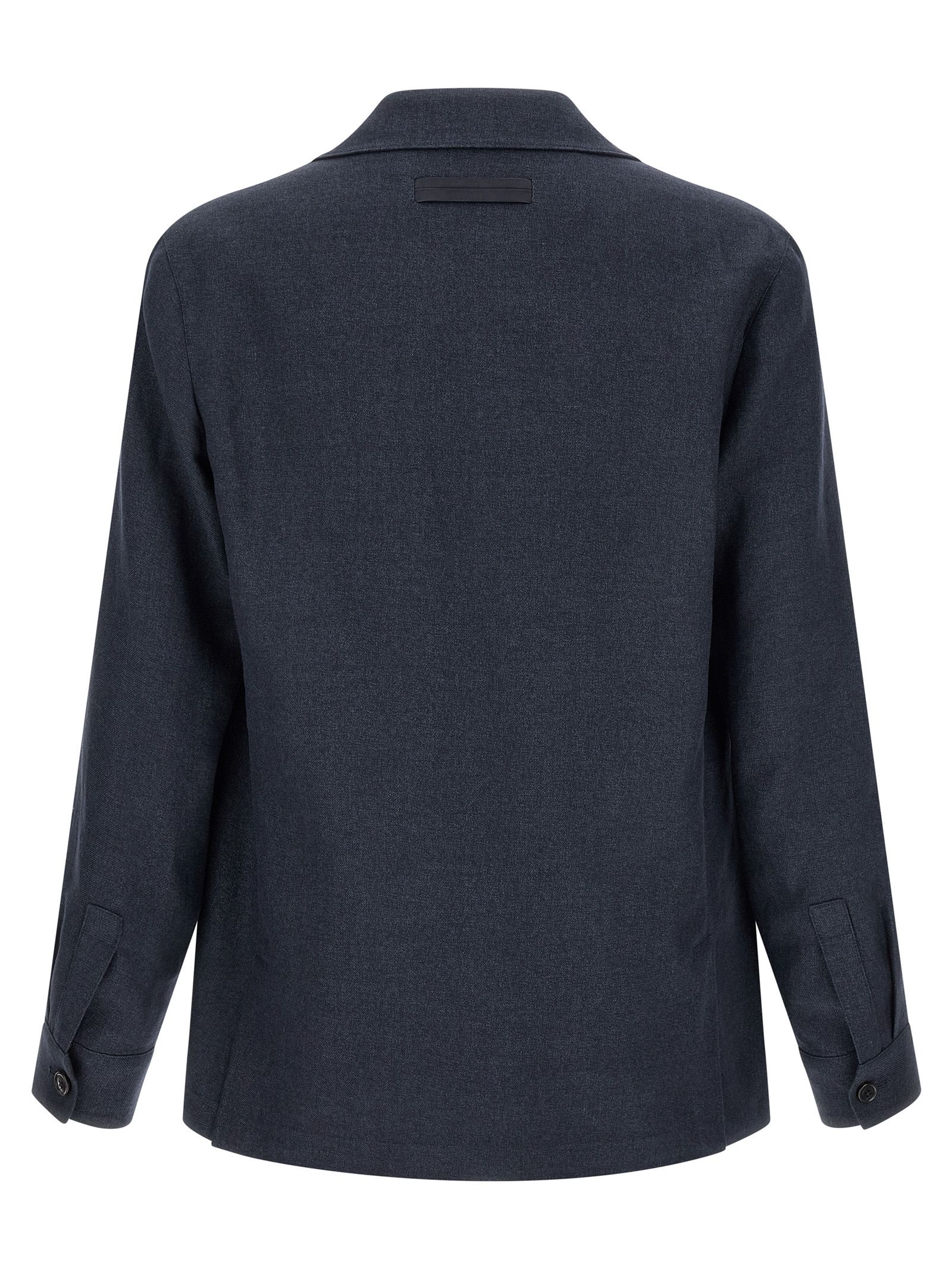 Linen Full-Length Men's Jacket - ZEGNA - Modalova