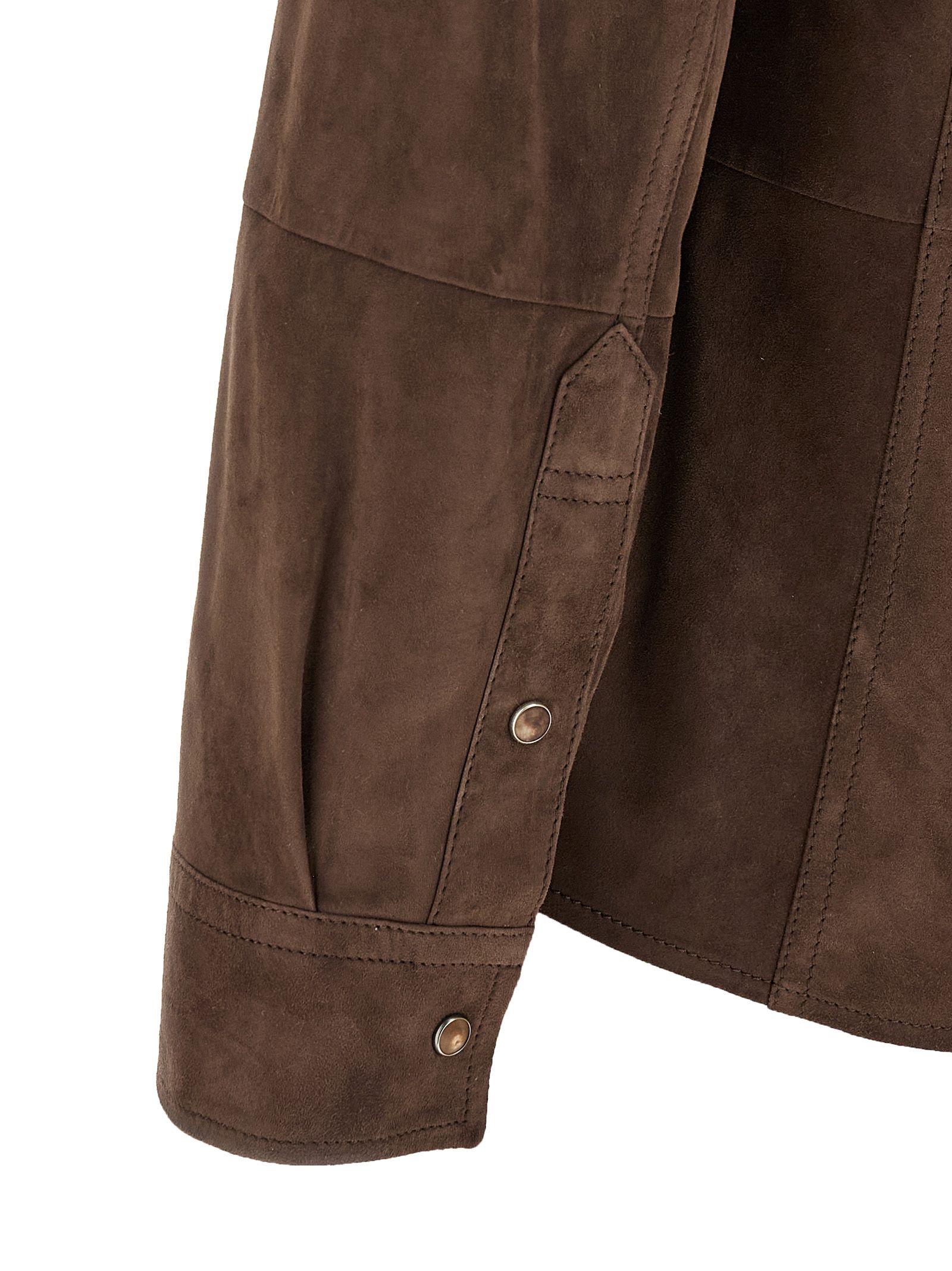 Lamb Leather Men's Blouse - Brunello Cucinelli - Modalova
