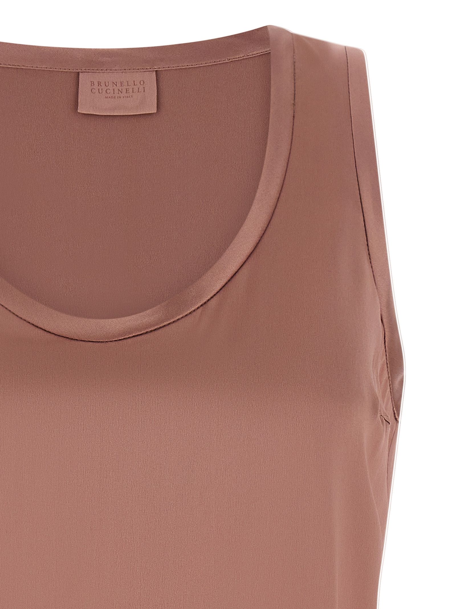 Silk Sleeveles Women's T-Shirt - Brunello Cucinelli - Modalova