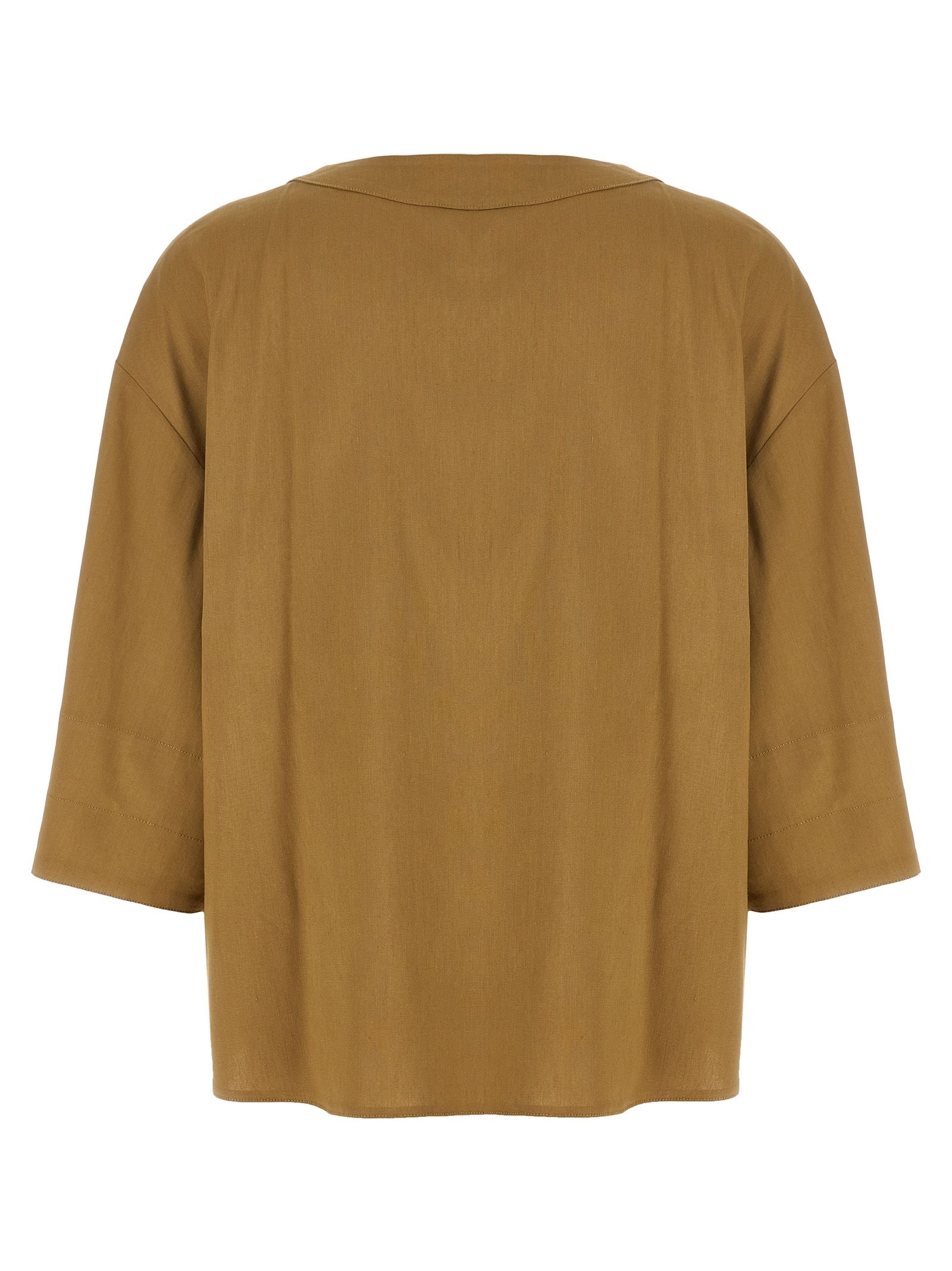 Max Mara Beige Linen Women's Blouse - Max Mara - Modalova