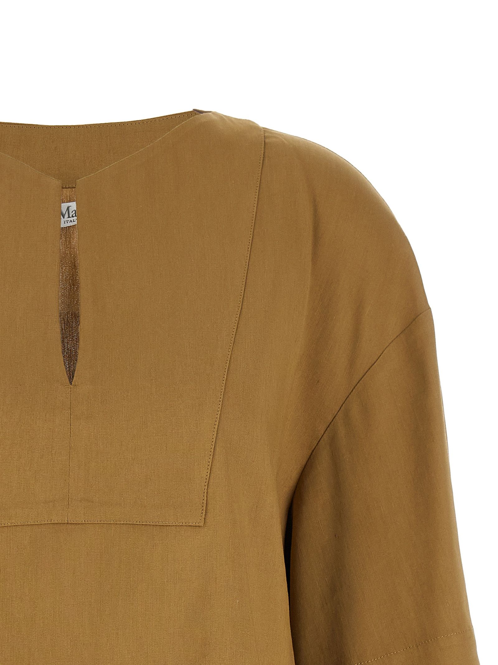 Max Mara Beige Linen Women's Blouse - Max Mara - Modalova