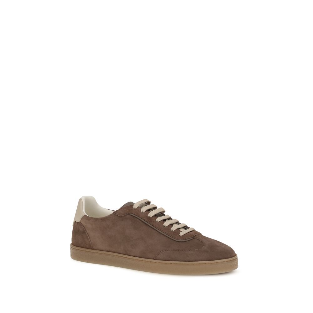Calf Leather Bos Taurus Low Top Men's Sneakers - Brunello Cucinelli - Modalova
