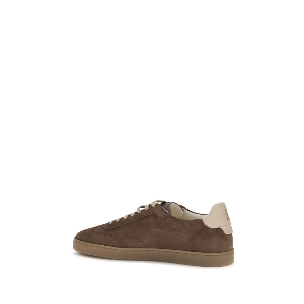 Calf Leather Bos Taurus Low Top Men's Sneakers - Brunello Cucinelli - Modalova