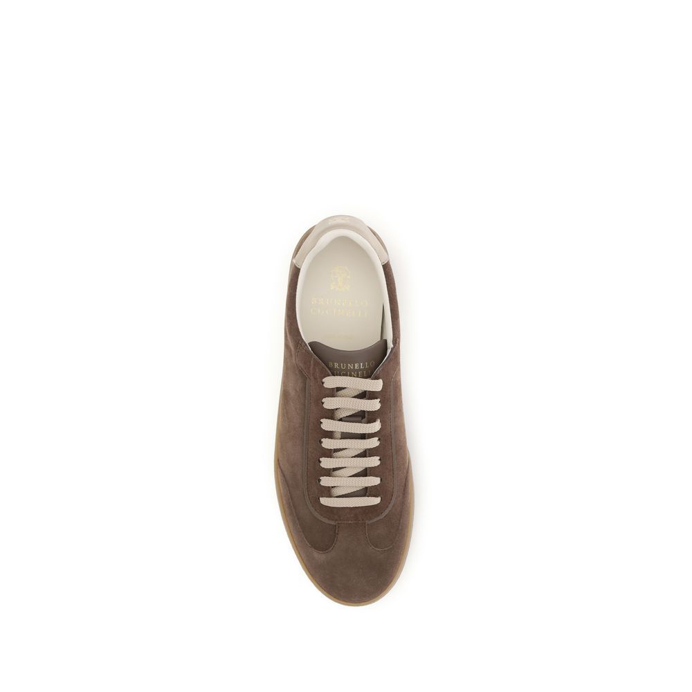 Calf Leather Bos Taurus Low Top Men's Sneakers - Brunello Cucinelli - Modalova
