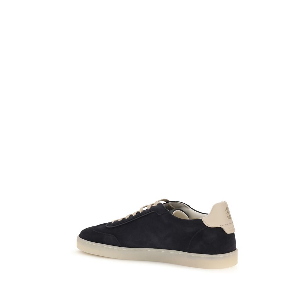 Calf Leather Bos Taurus Low Top Men's Sneakers - Brunello Cucinelli - Modalova