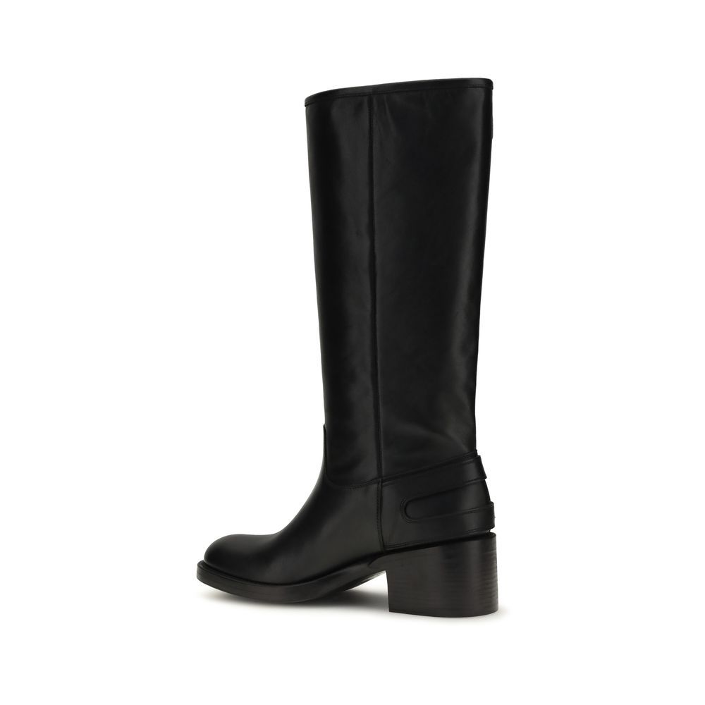 Calf Leather Bos Taurus Flat Women's Boots - Chloé - Modalova