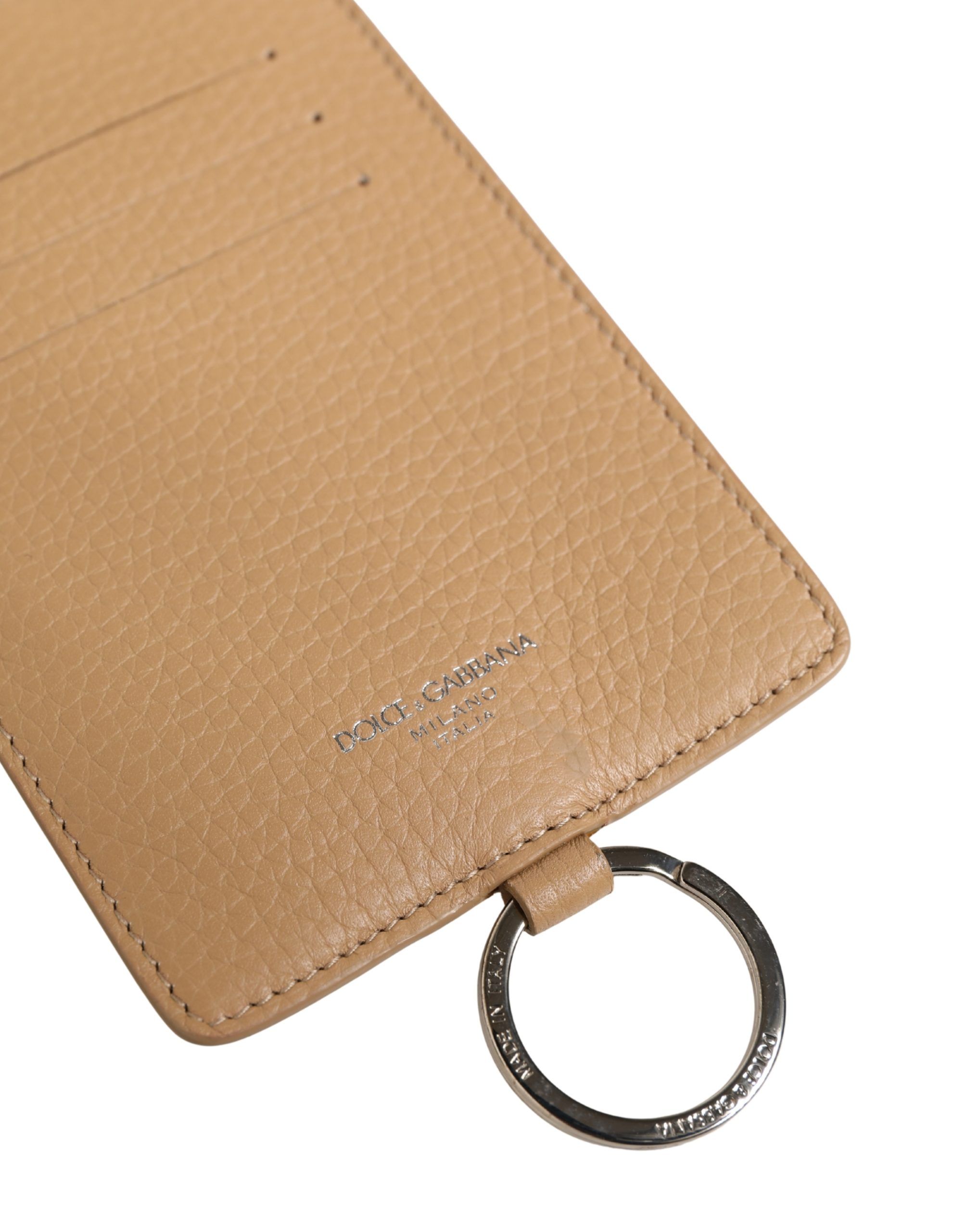 Leather Logo Embossed Lanyard Card Holder Men's Wallet - Dolce & Gabbana - Modalova