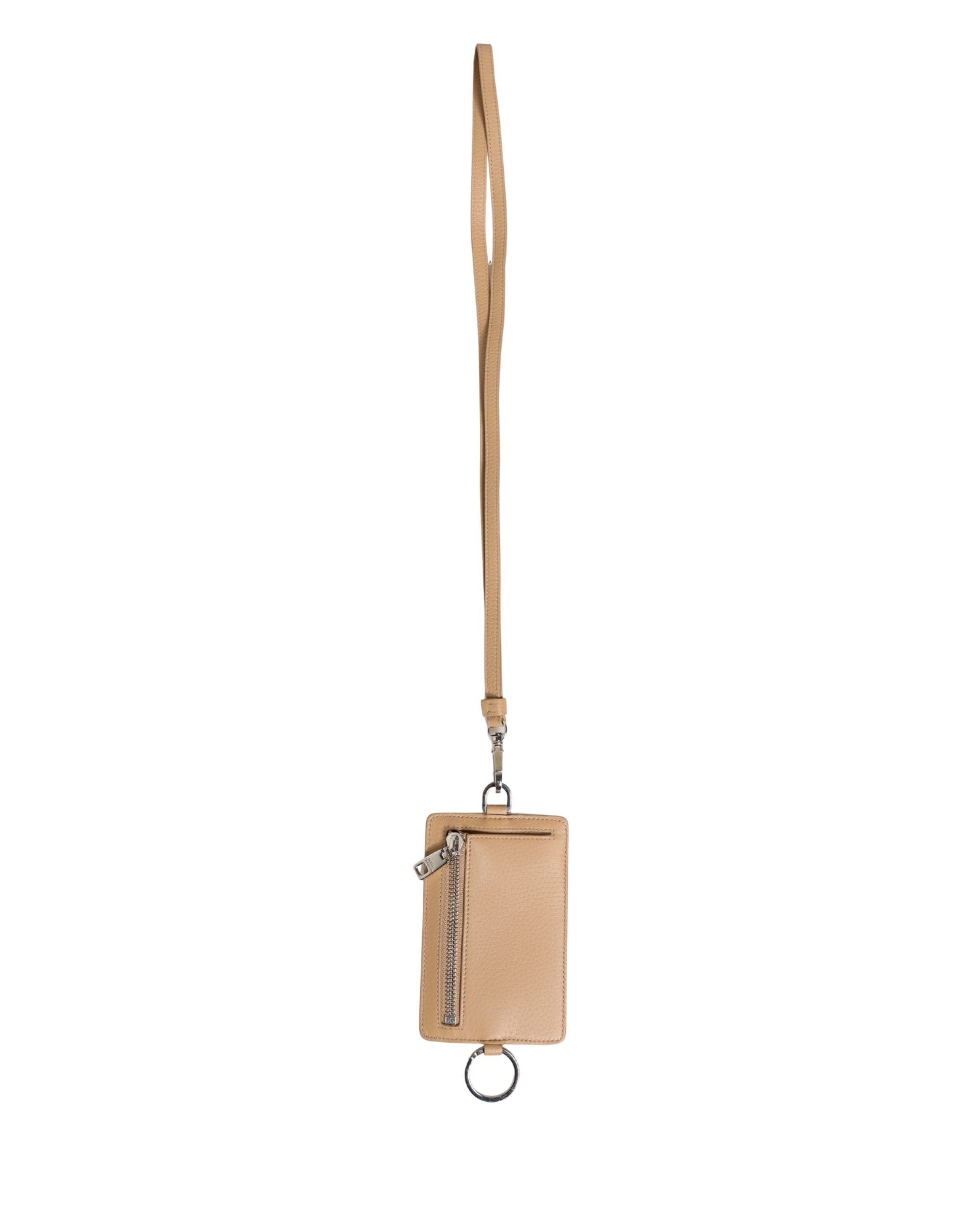Leather Logo Embossed Lanyard Card Holder Men's Wallet - Dolce & Gabbana - Modalova