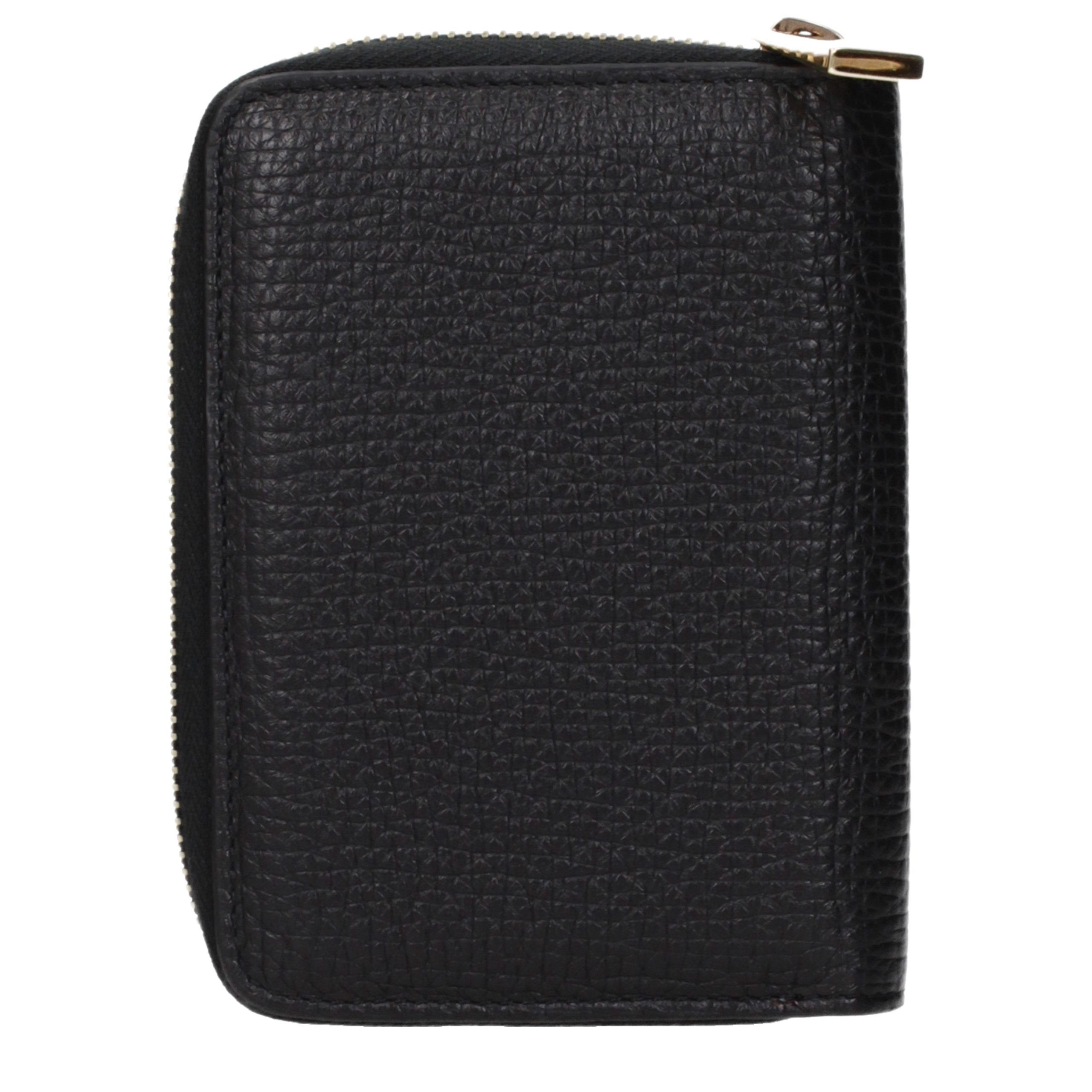 Versace Black Leather Men's Wallet - Versace - Modalova