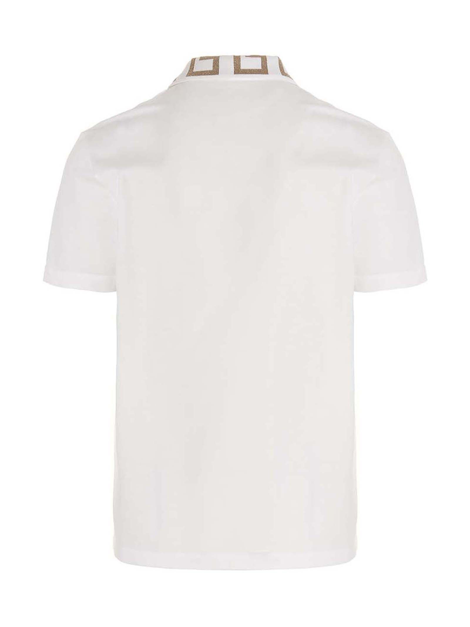Cotton Polo Men's Shirt - Versace - Modalova