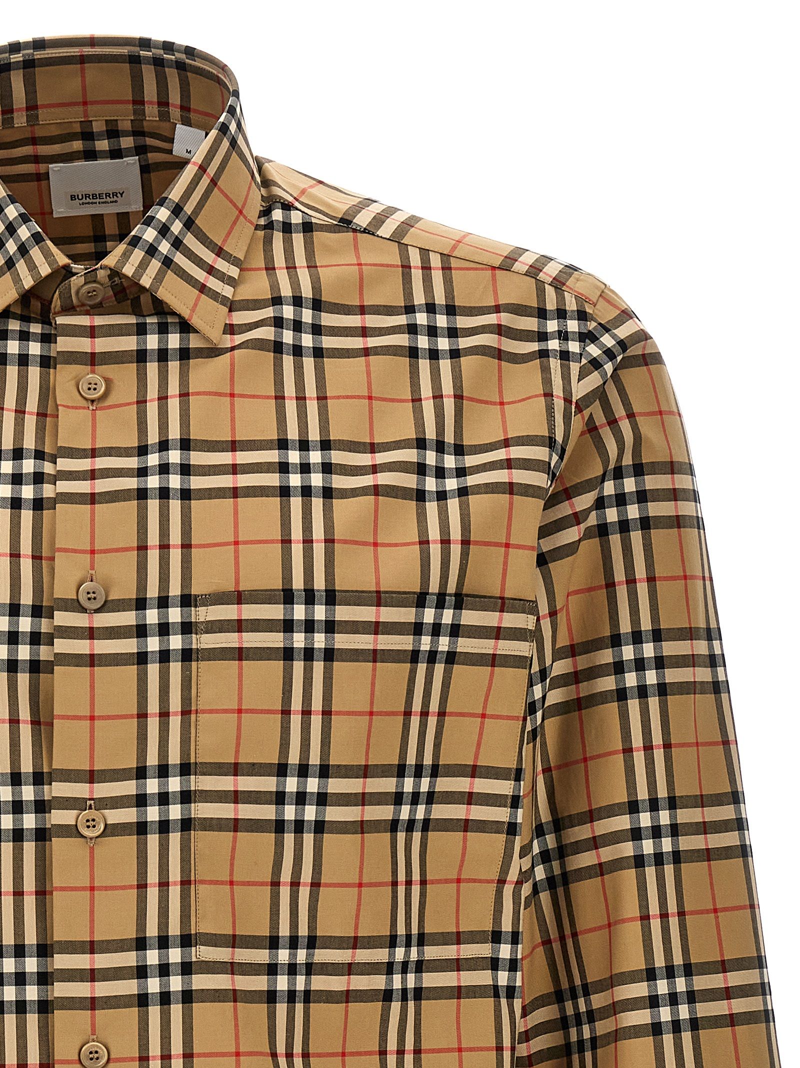 Burberry Beige Cotton Men's Blouse - Burberry - Modalova