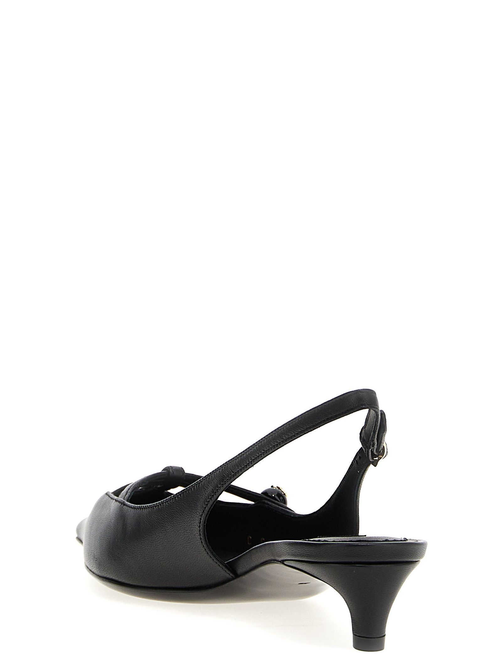 Lamb Leather Mid Heel Women's Pumps - Dolce & Gabbana - Modalova