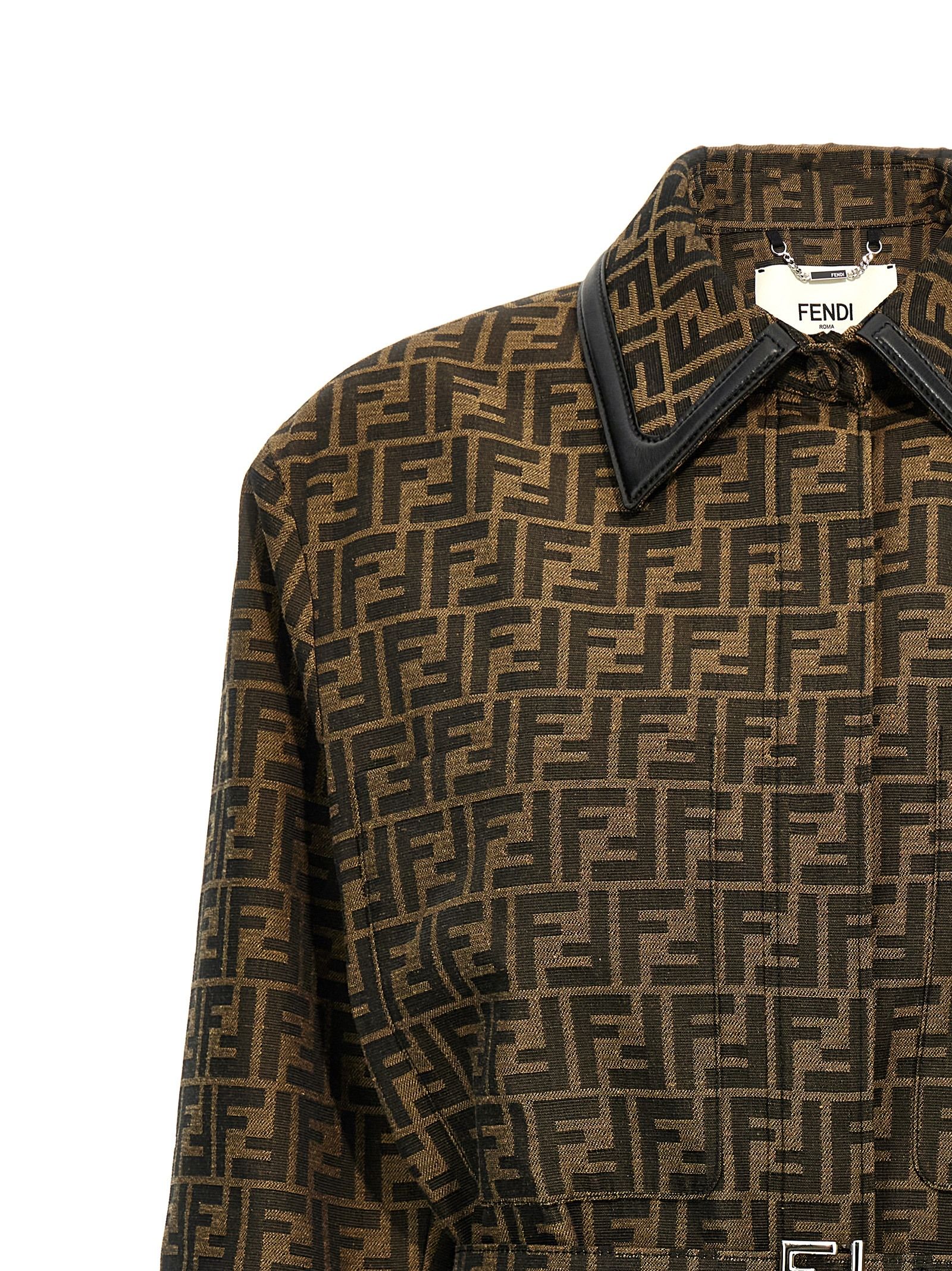 Polyester Leather Women's Jacket - Fendi - Modalova